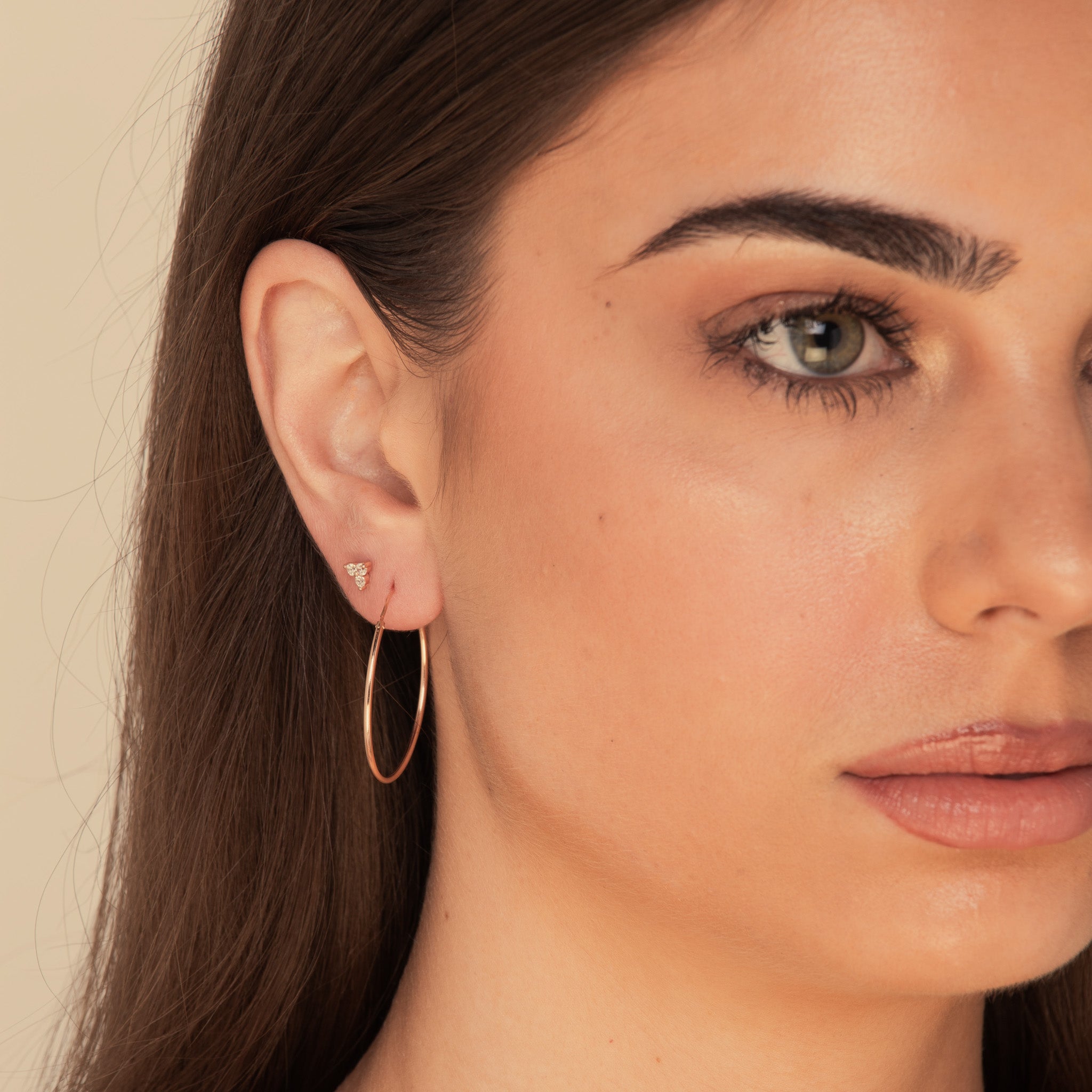 Thin Basic Large Hoops - Camile & Stone