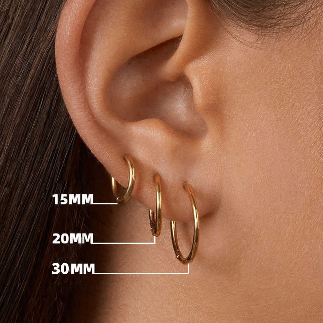 Thin Basic Large Hoops - Camile & Stone
