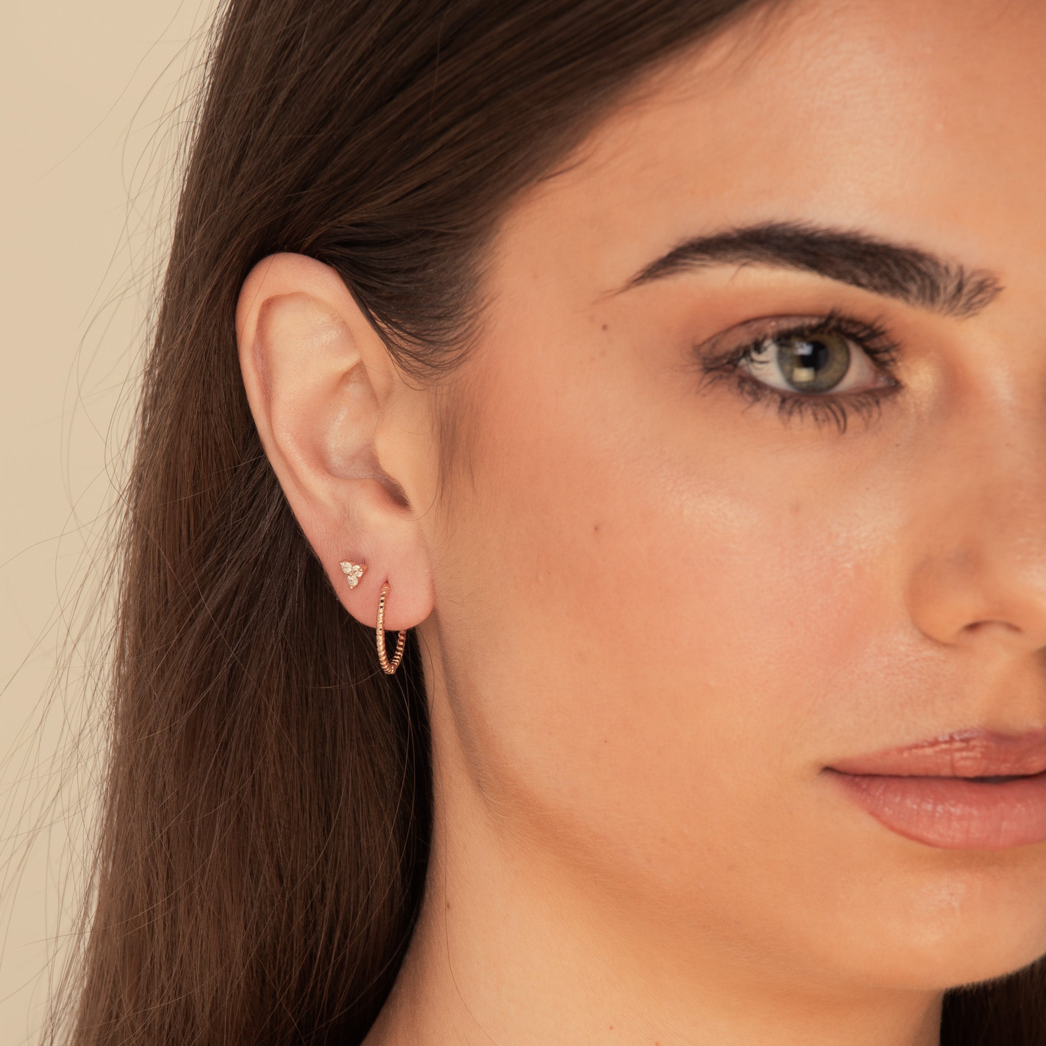 Thin Croissant Hoop Earrings - Camile & Stone