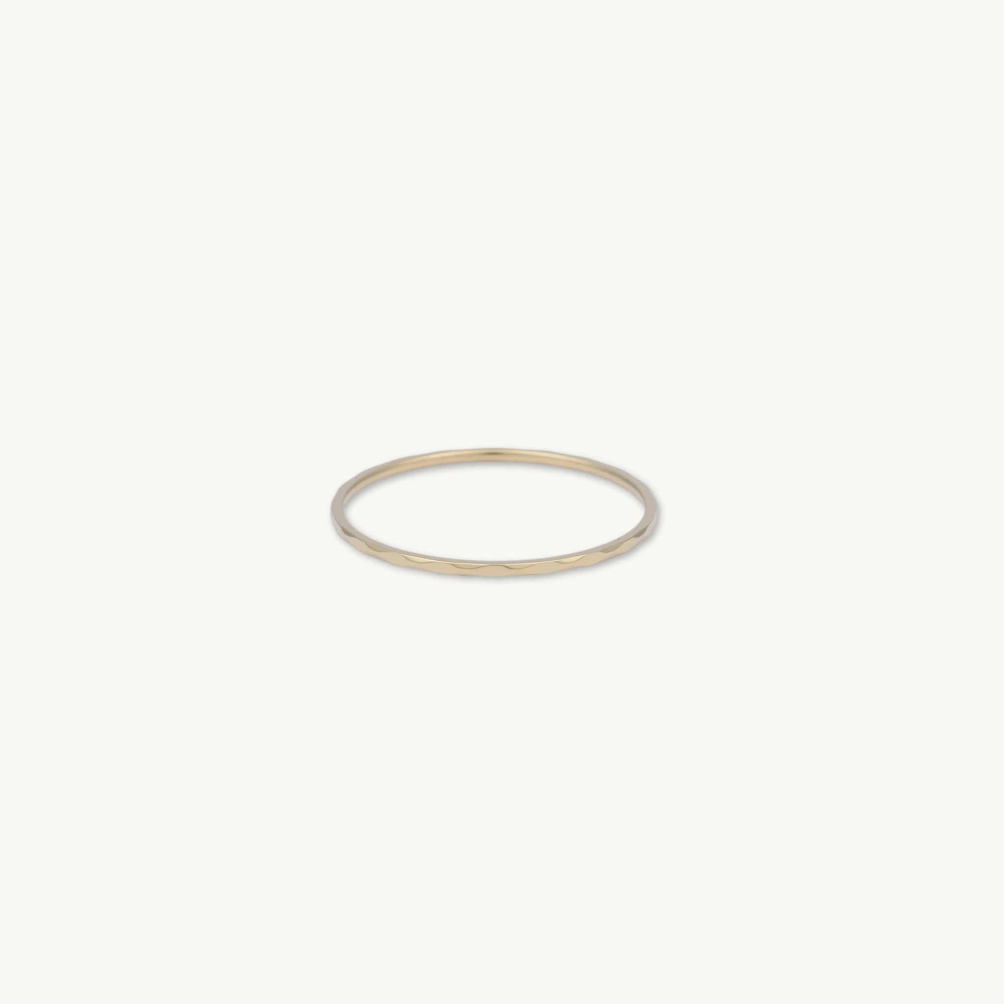 Thin Hammered Stacker Ring - Camile & Stone