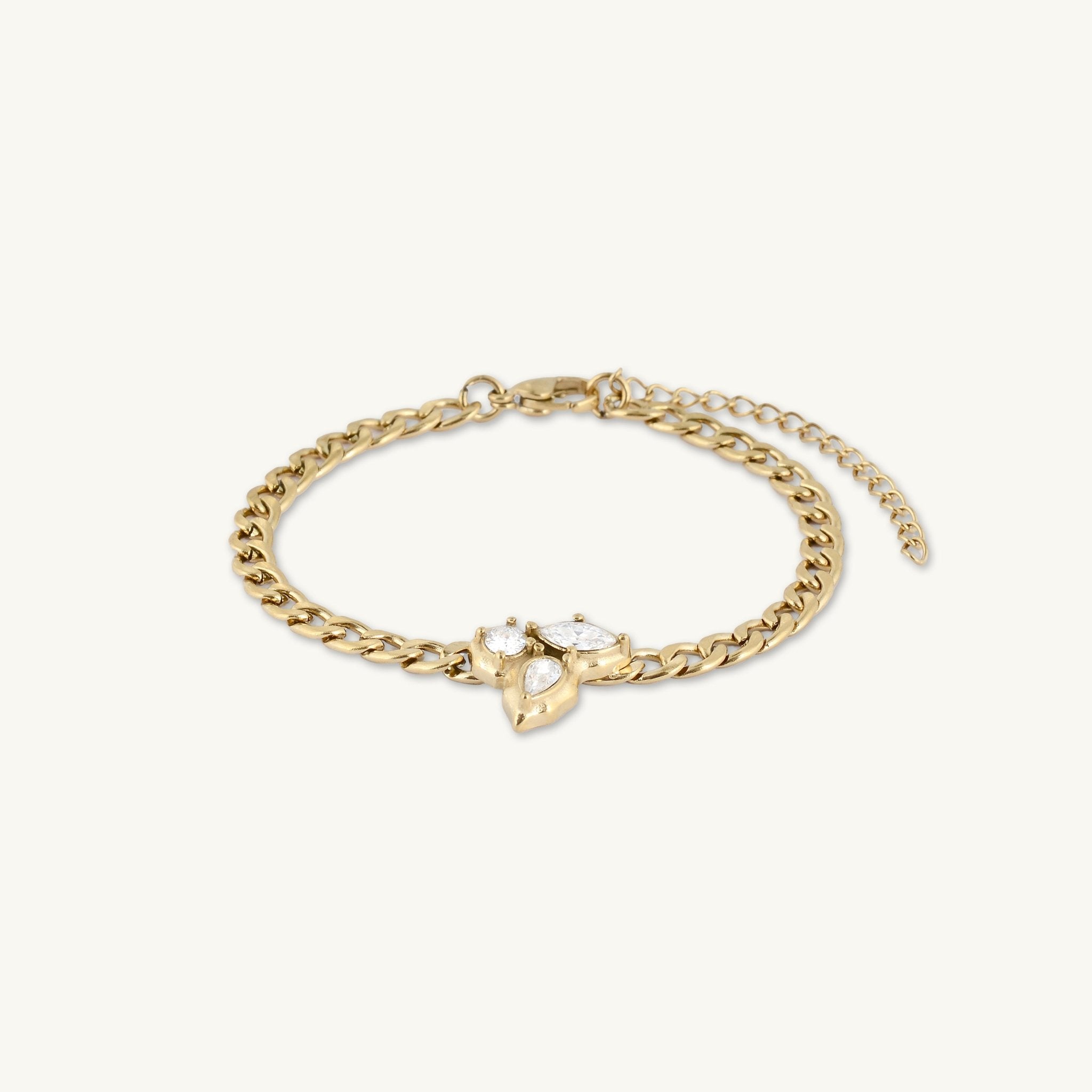 Trio Cluster Cuban Statement Bracelet - Camile & Stone
