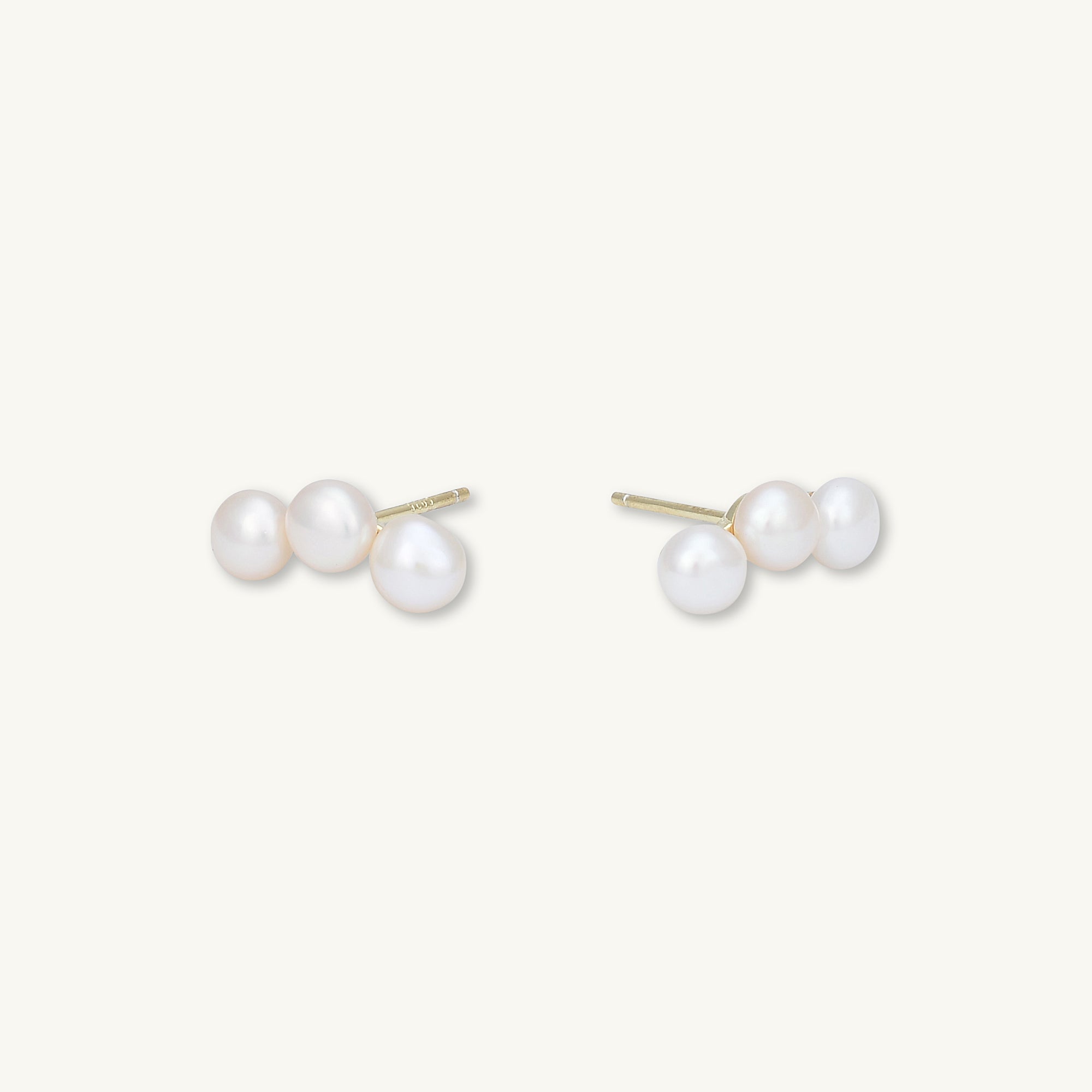 Trio Pearl Stud Earrings - Camile & Stone
