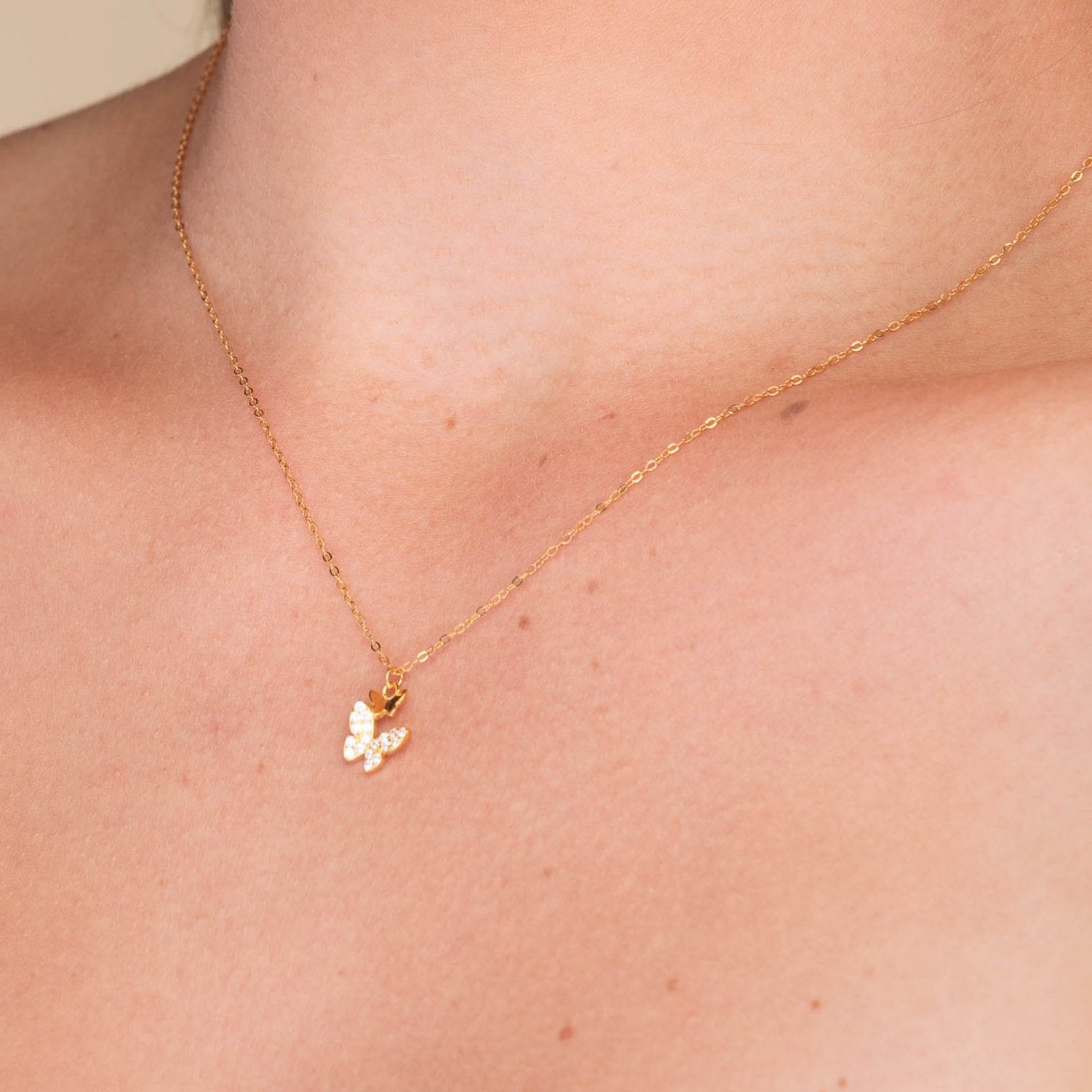 Twin Butterfly Sapphire Necklace - Camile & Stone