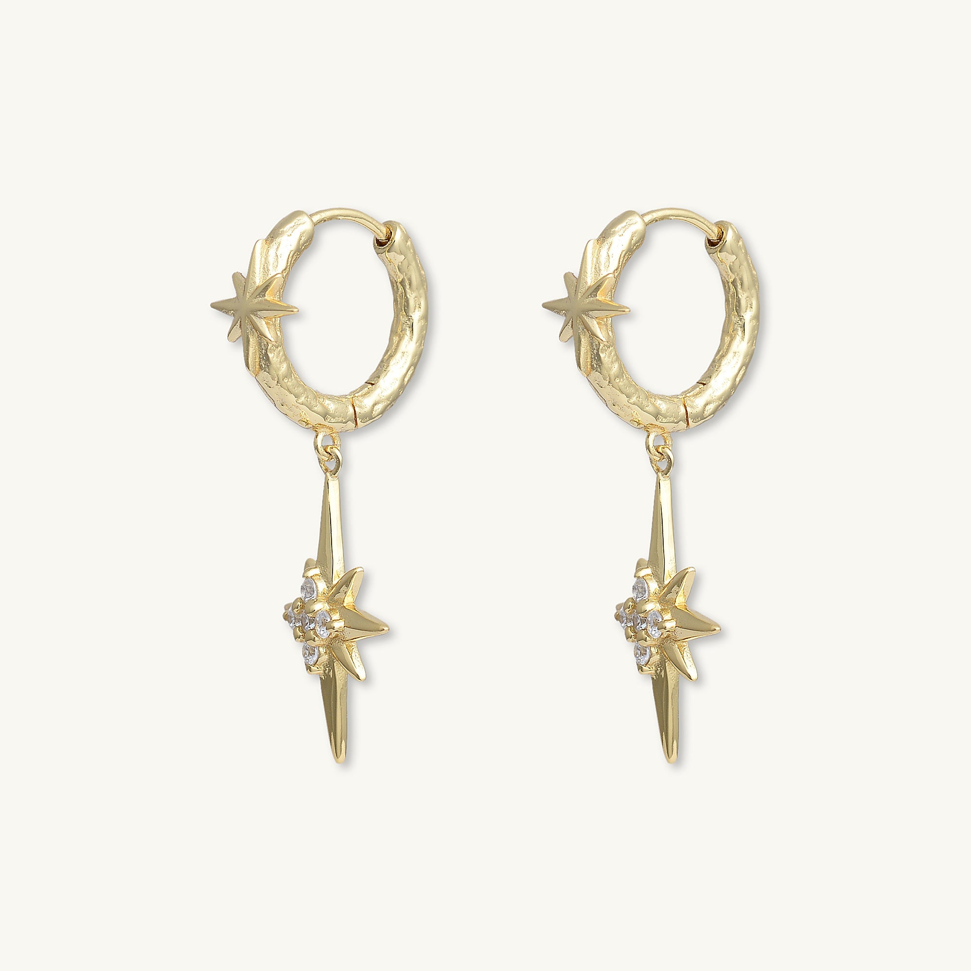 Twin North Star Sapphire Huggie Earrings - Camile & Stone