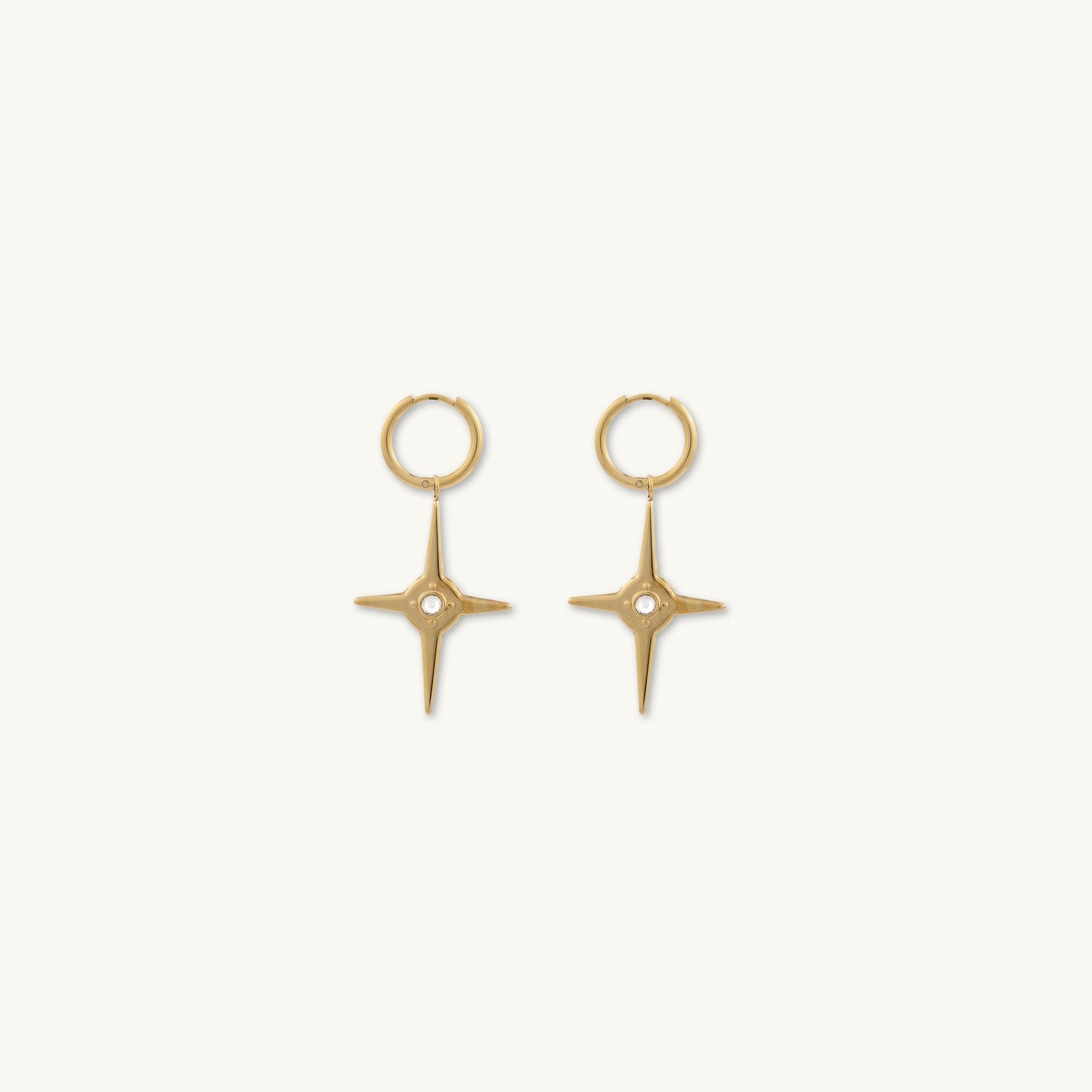 Unisex Elijah Cross Hoop Earrings - Camile & Stone
