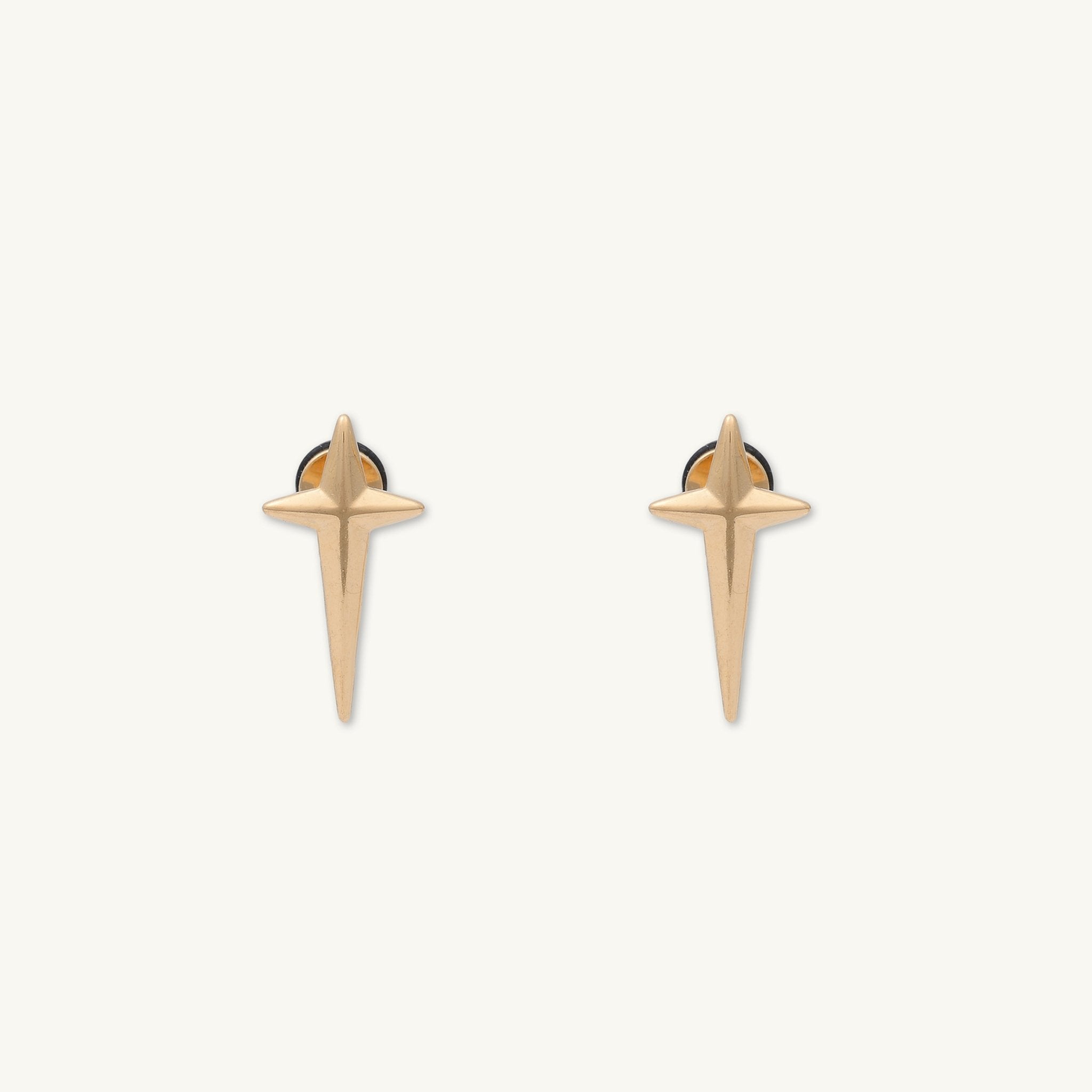 Unisex Long Cross Stud Earrings - Camile & Stone