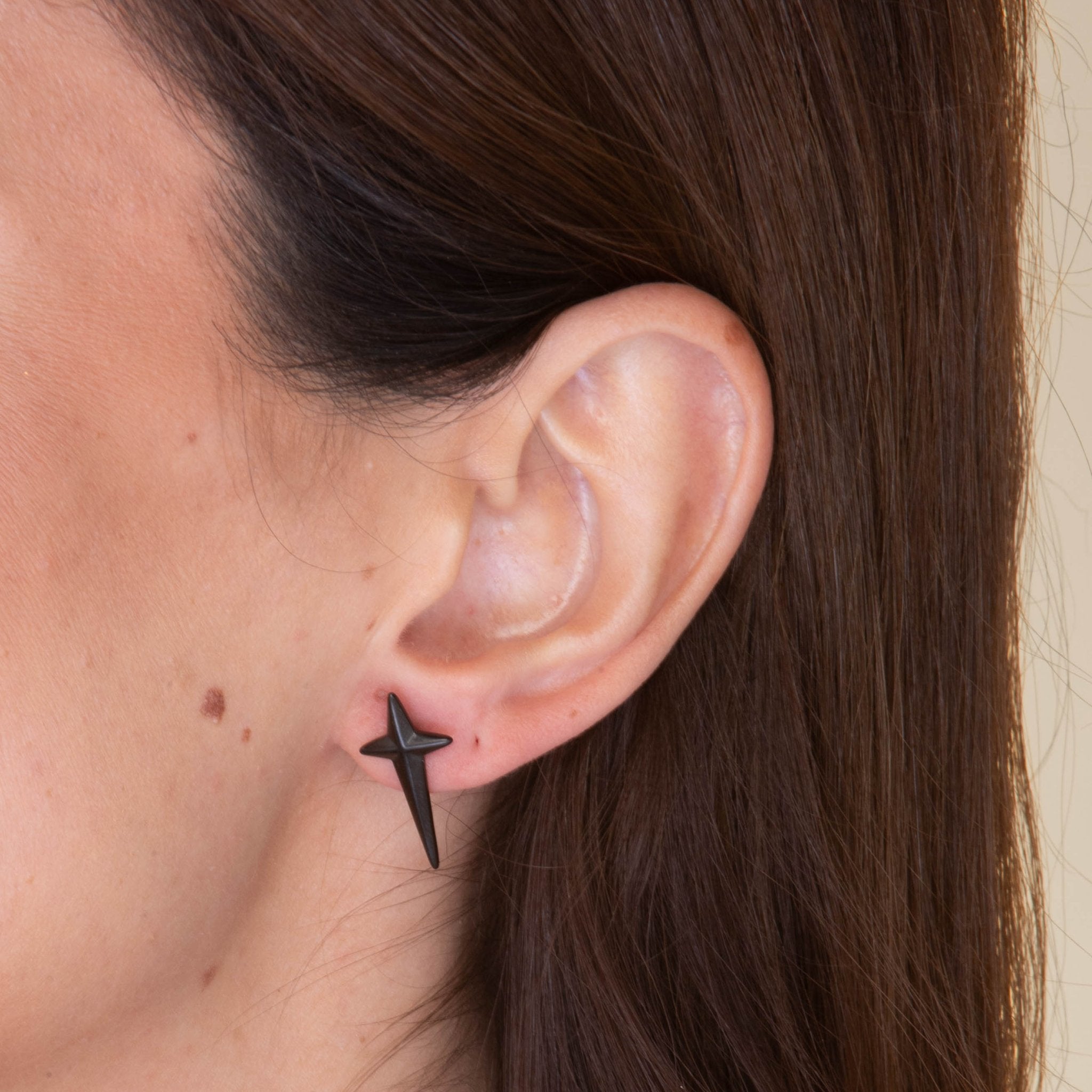 Unisex Long Cross Stud Earrings - Camile & Stone