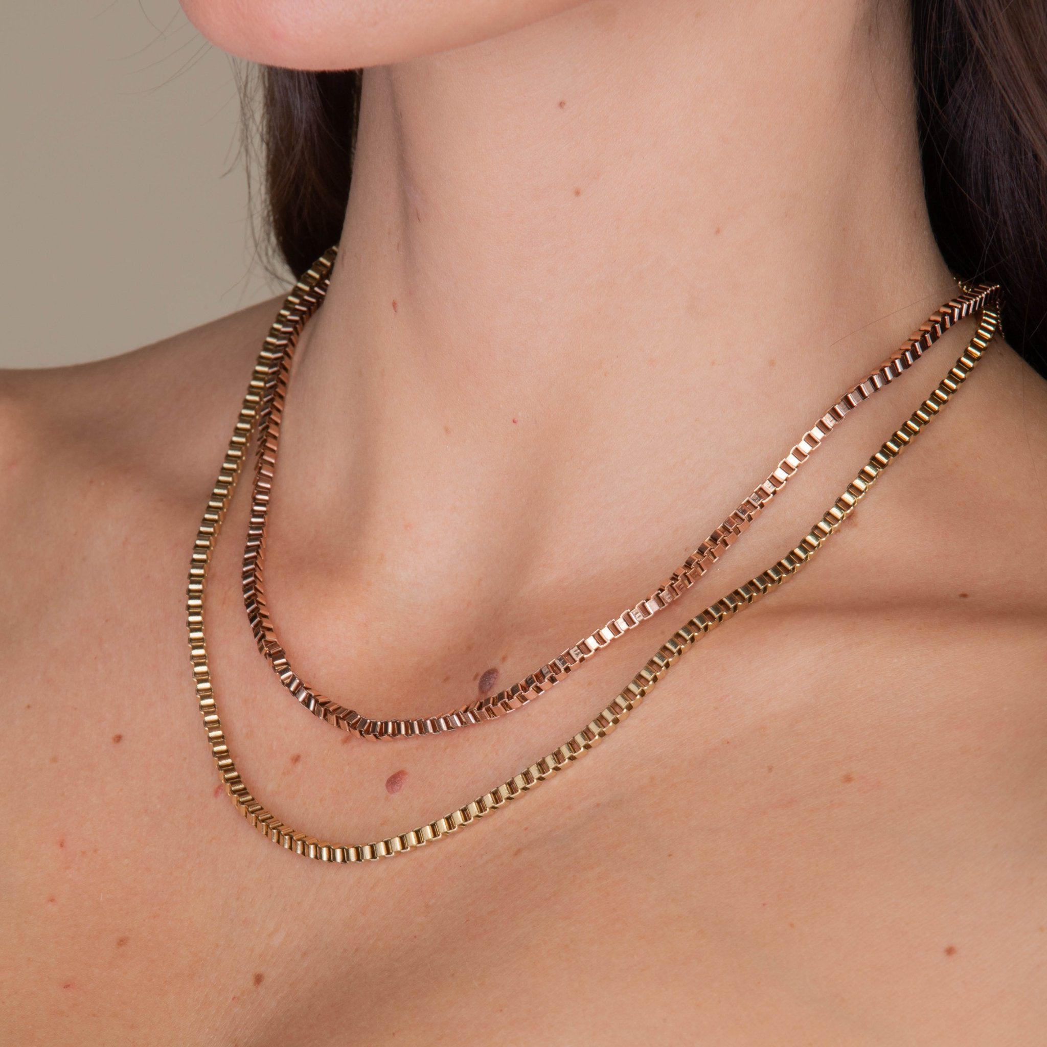 Unisex Thick Box Chain Necklace - Camile & Stone