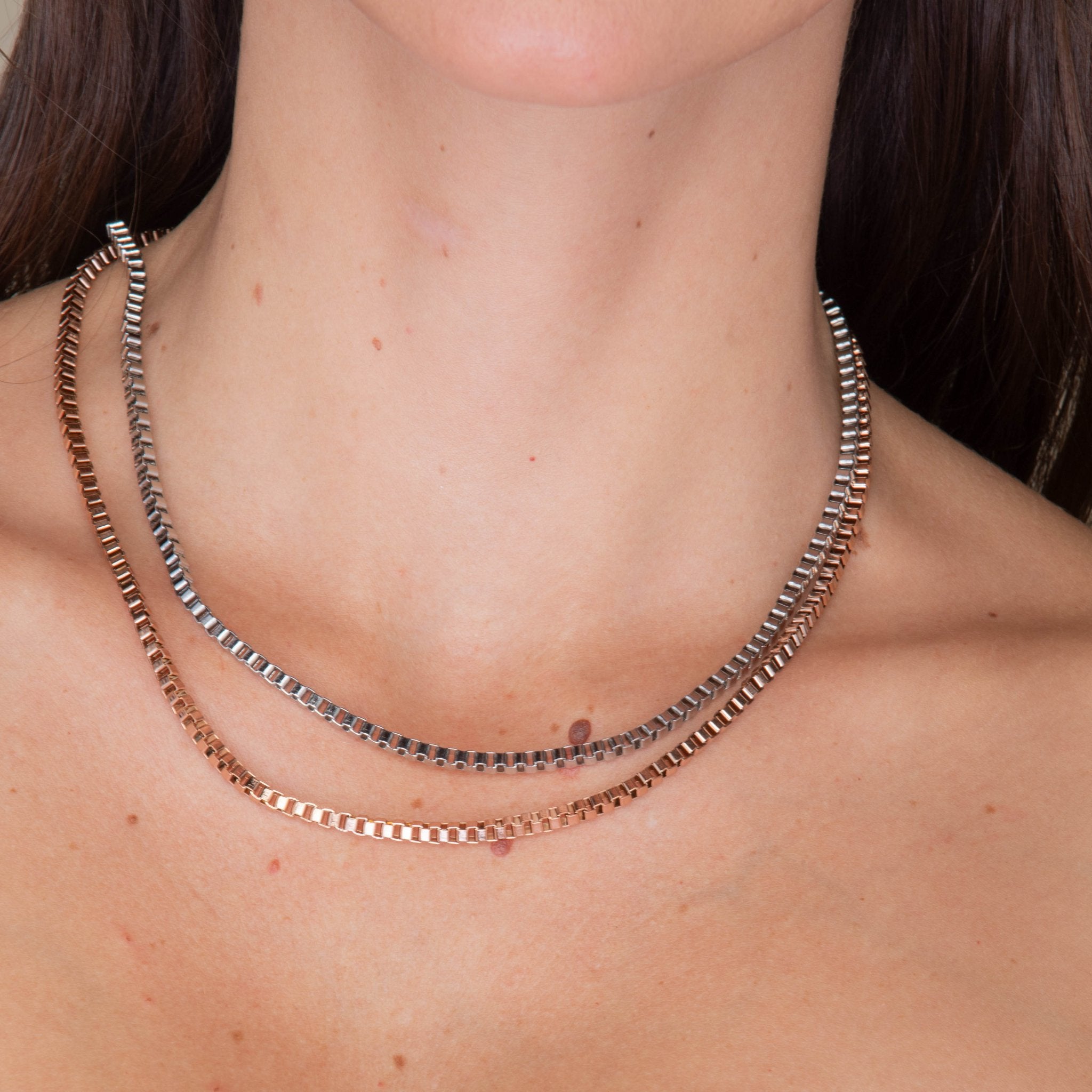 Unisex Thick Box Chain Necklace - Camile & Stone
