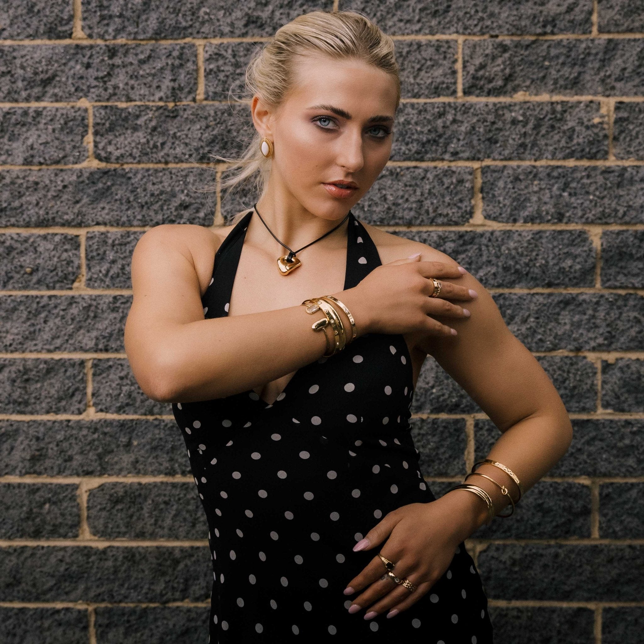 Vanessa Sapphire Open Cuff Bangle - Camile & Stone