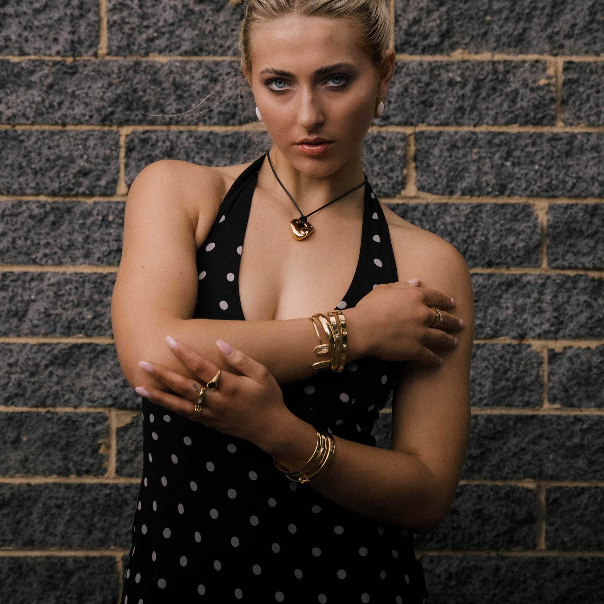 Vanessa Sapphire Open Cuff Bangle - Camile & Stone