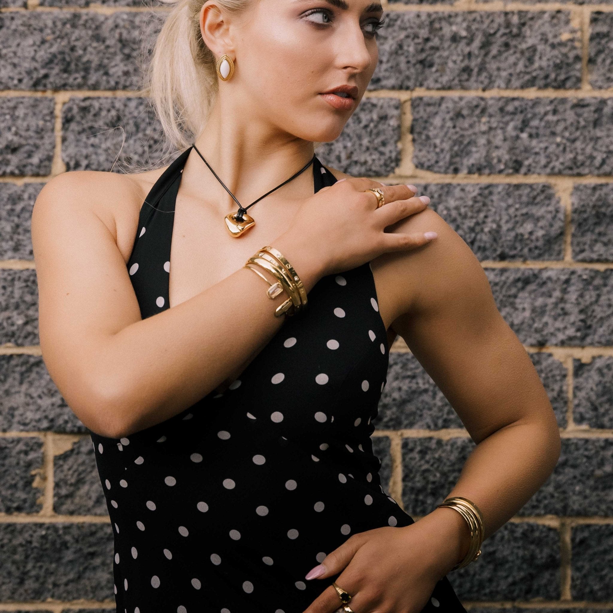 Vanessa Sapphire Open Cuff Bangle - Camile & Stone