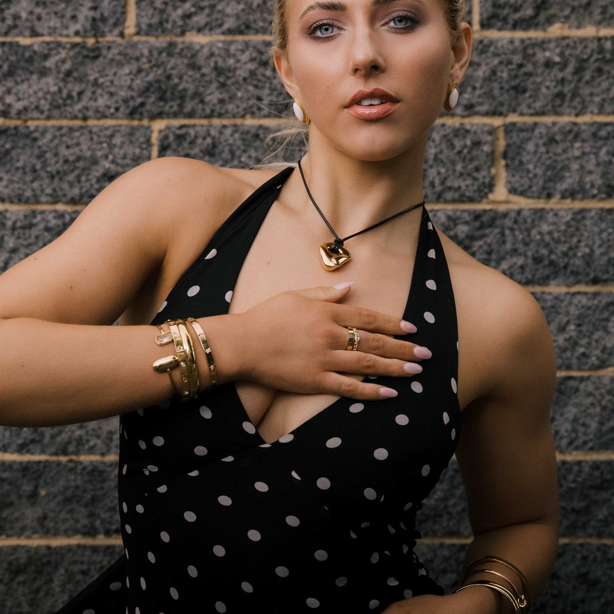 Vanessa Sapphire Open Cuff Bangle - Camile & Stone