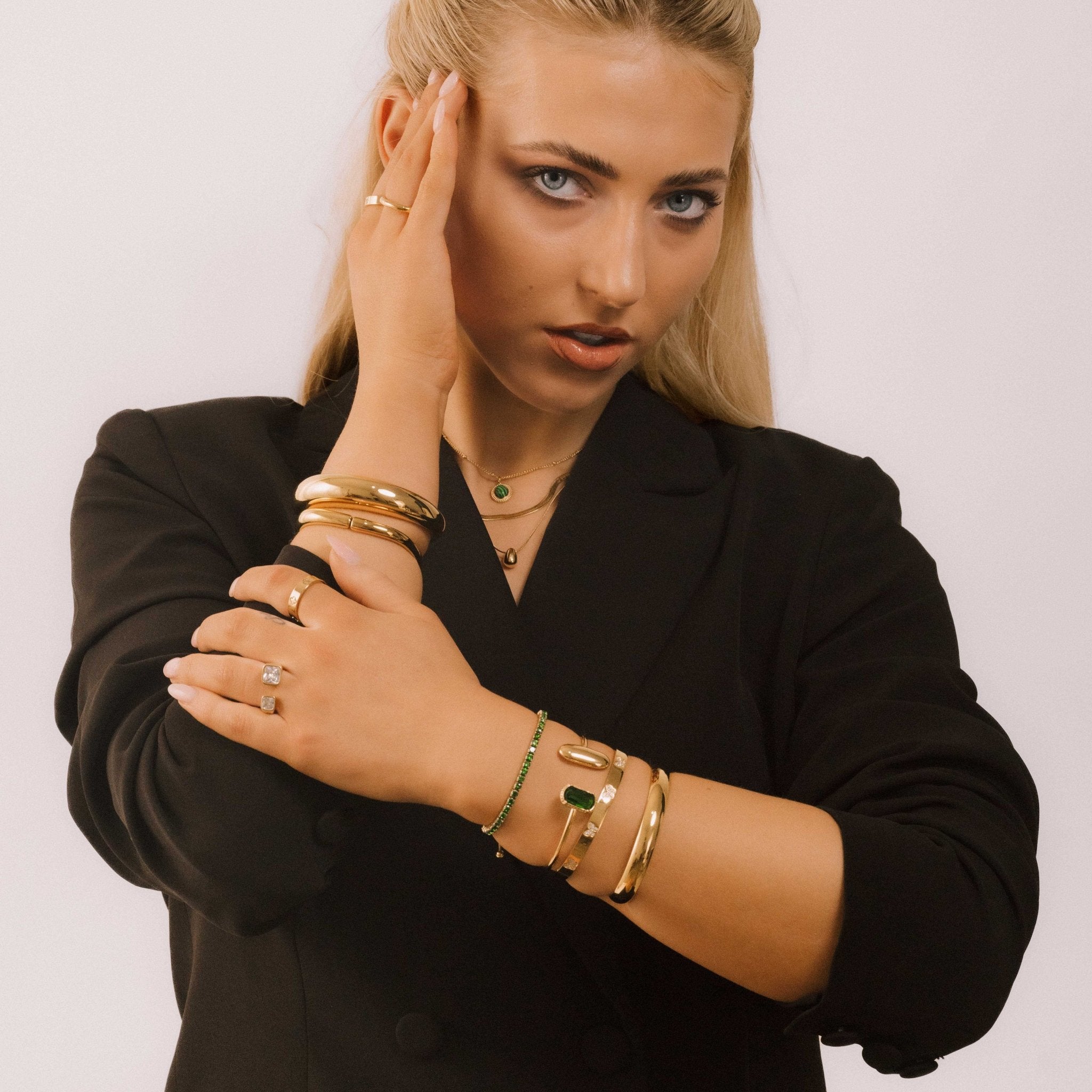 Verde Duo Square Ring - Camile & Stone