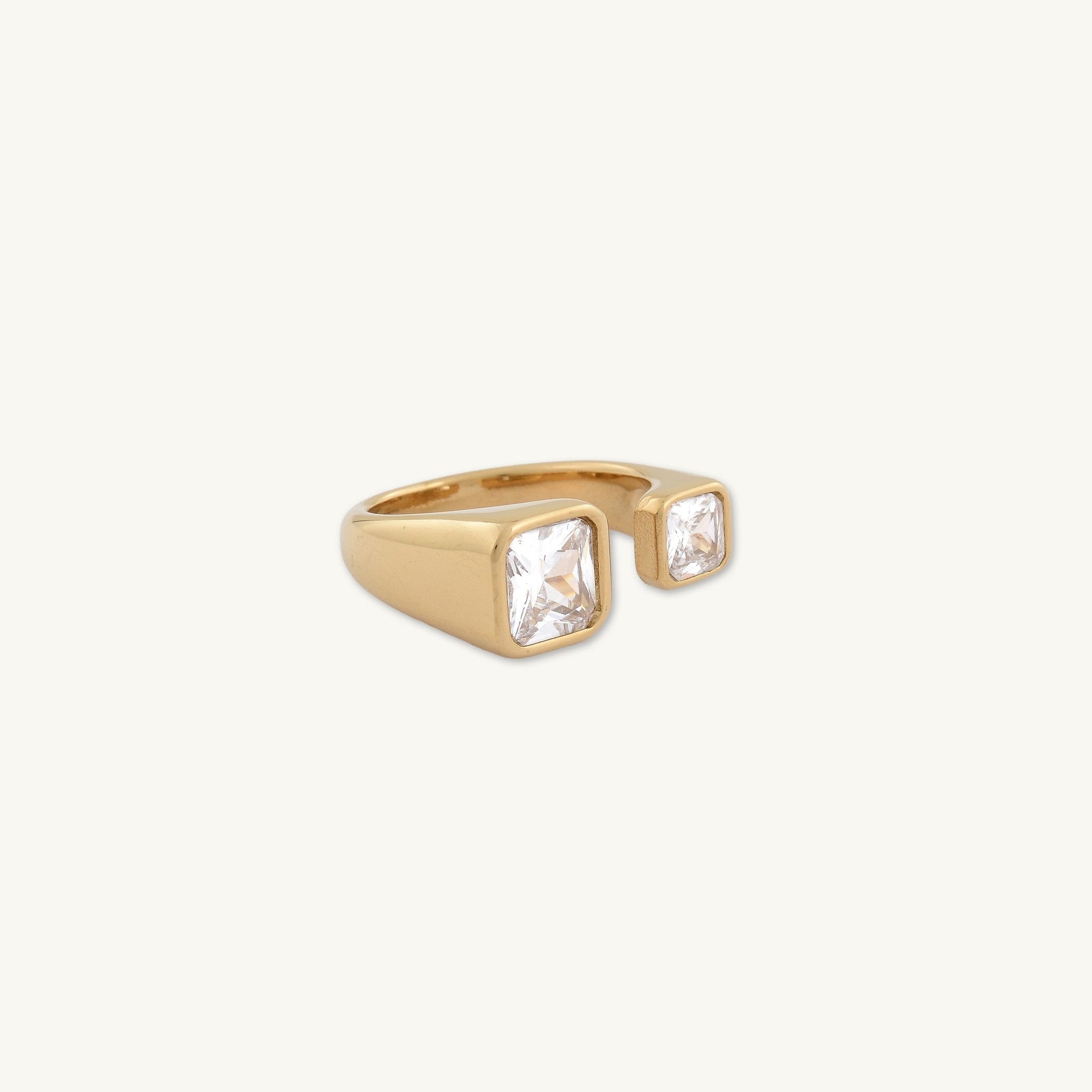 Verde Duo Square Ring - Camile & Stone
