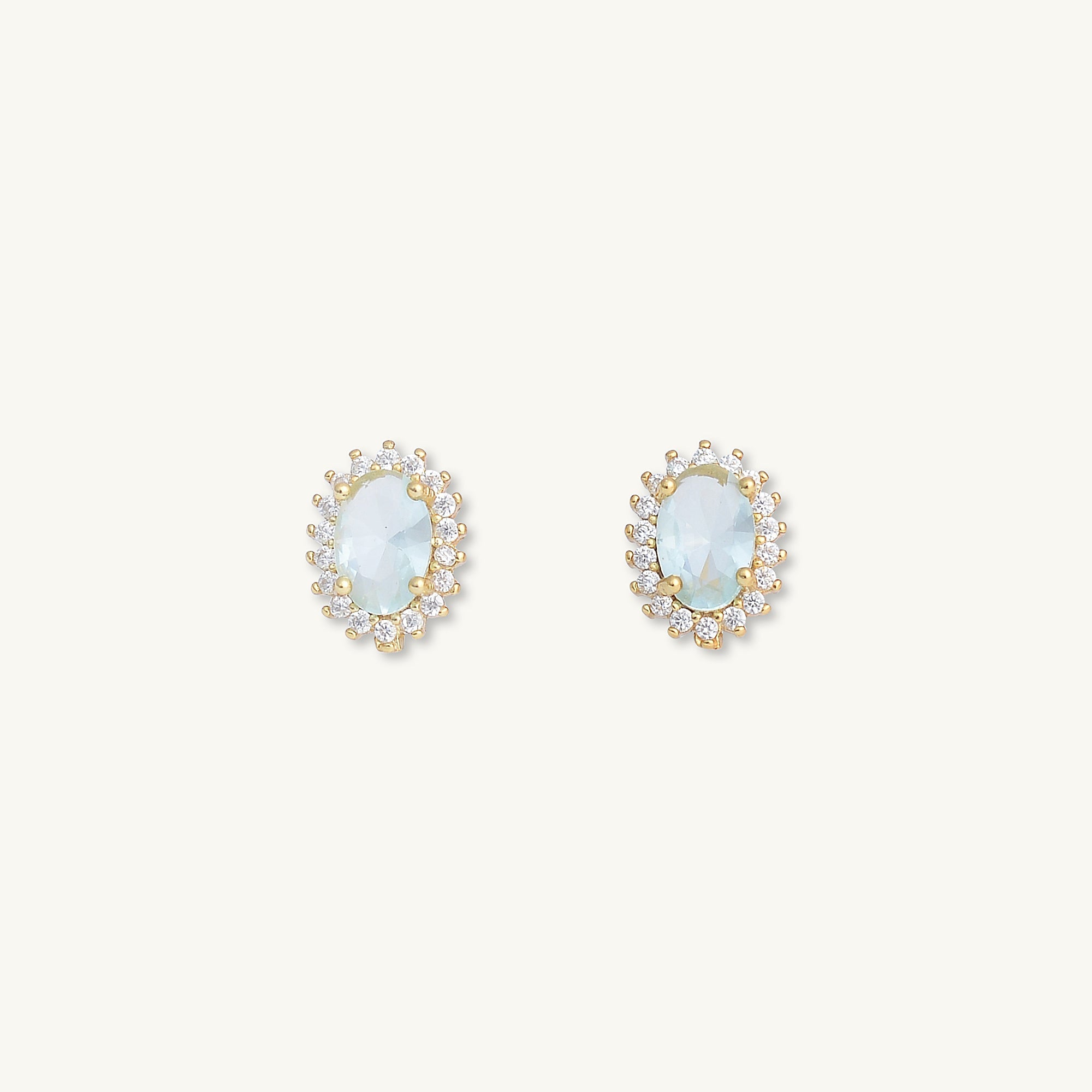 Vintage Sunflower Sapphire Stud Earrings - Camile & Stone