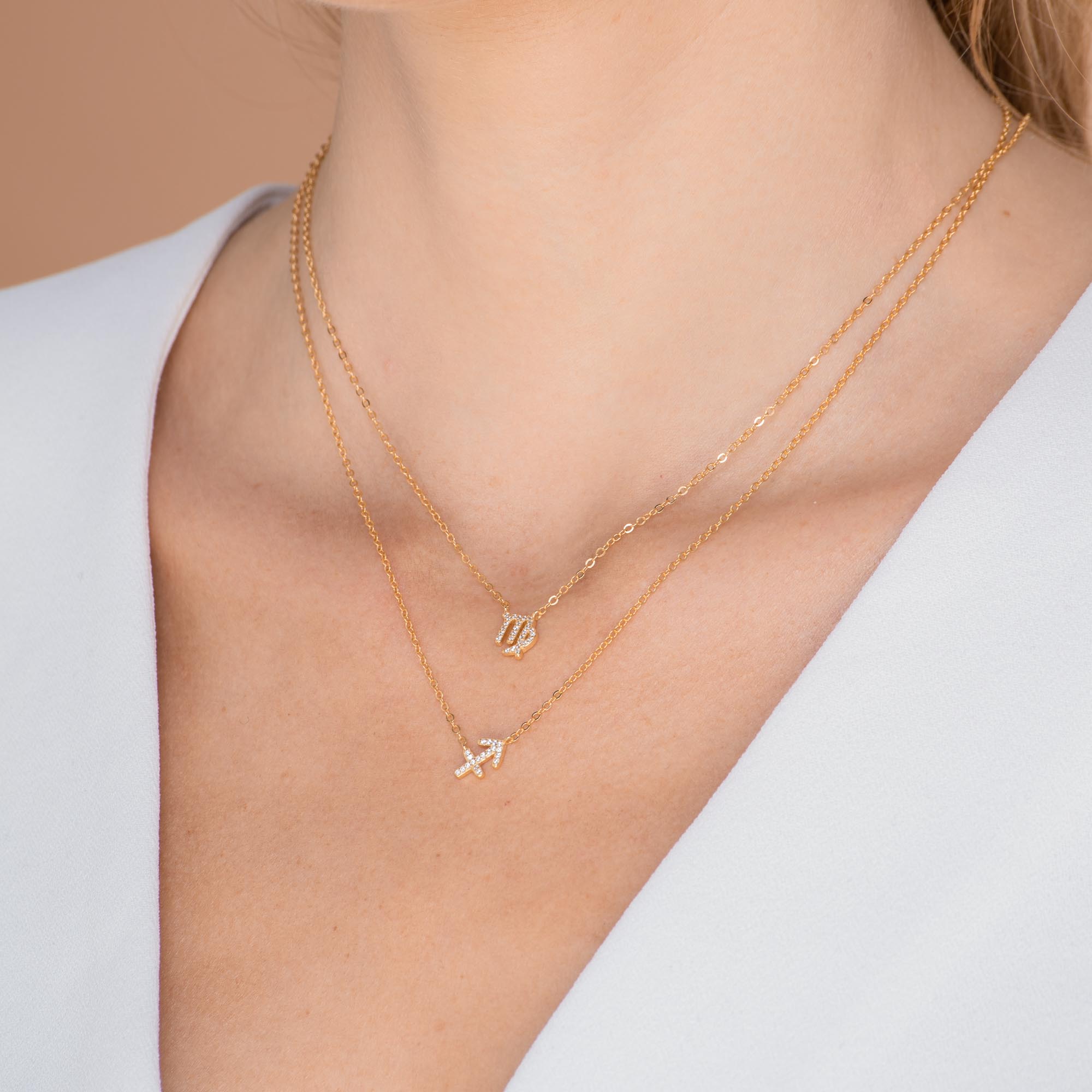 Virgo Sapphire Charm Zodiac Star Sign Necklace - Camile & Stone