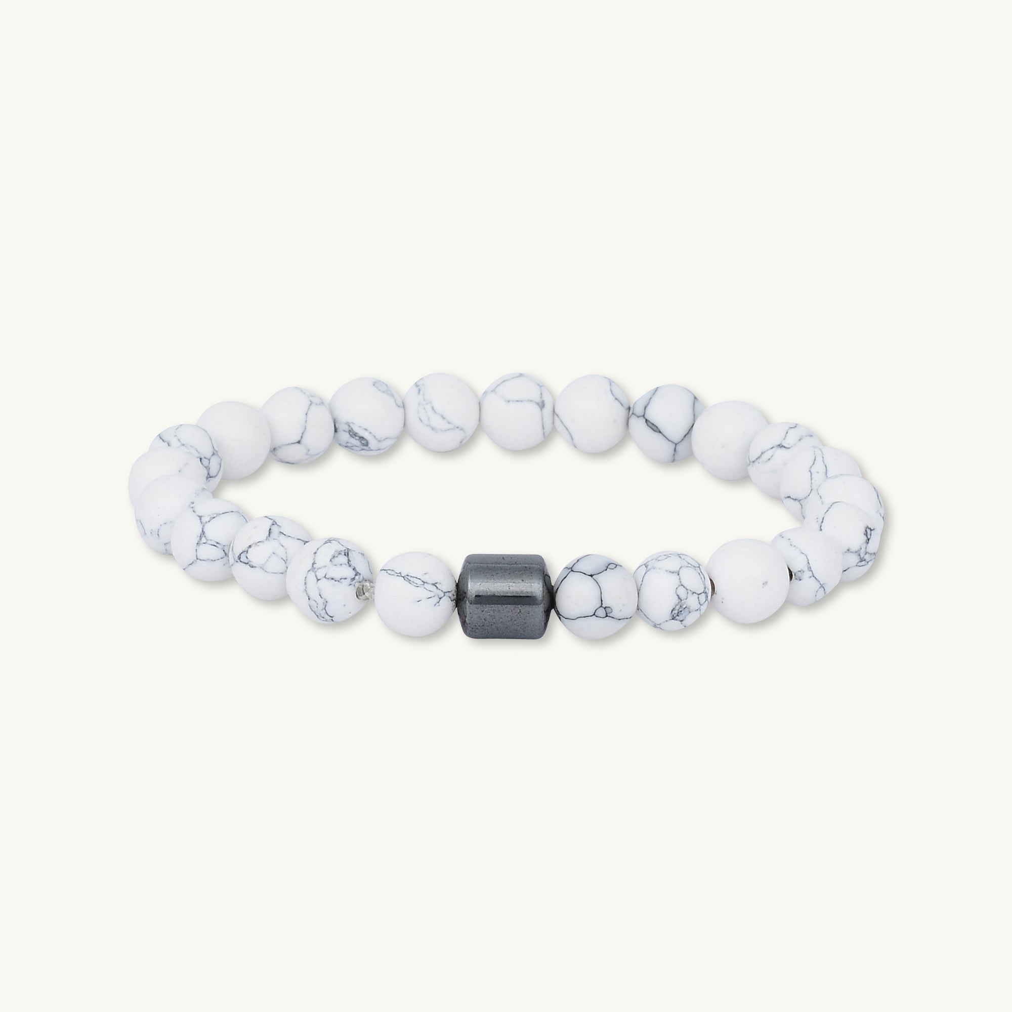 White Marble Beaded Bracelet - Camile & Stone