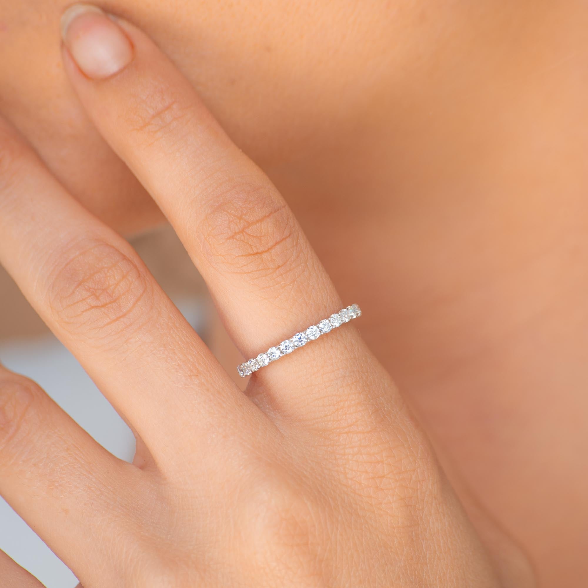 2mm Moissanite Diamond Eternity Anniversary Band Ring - Camile & Stone