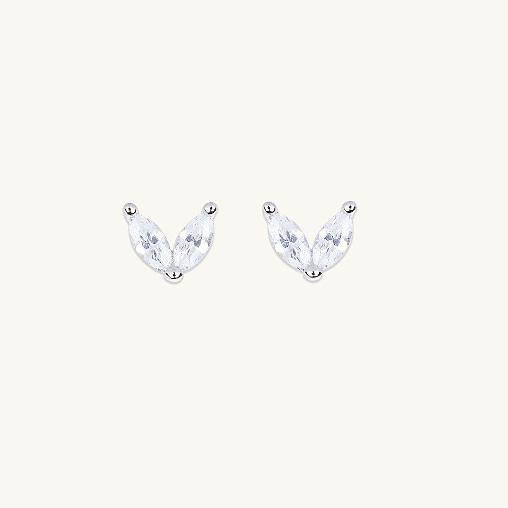 Angel Wings Sapphire Stud Earrings - Camile & Stone