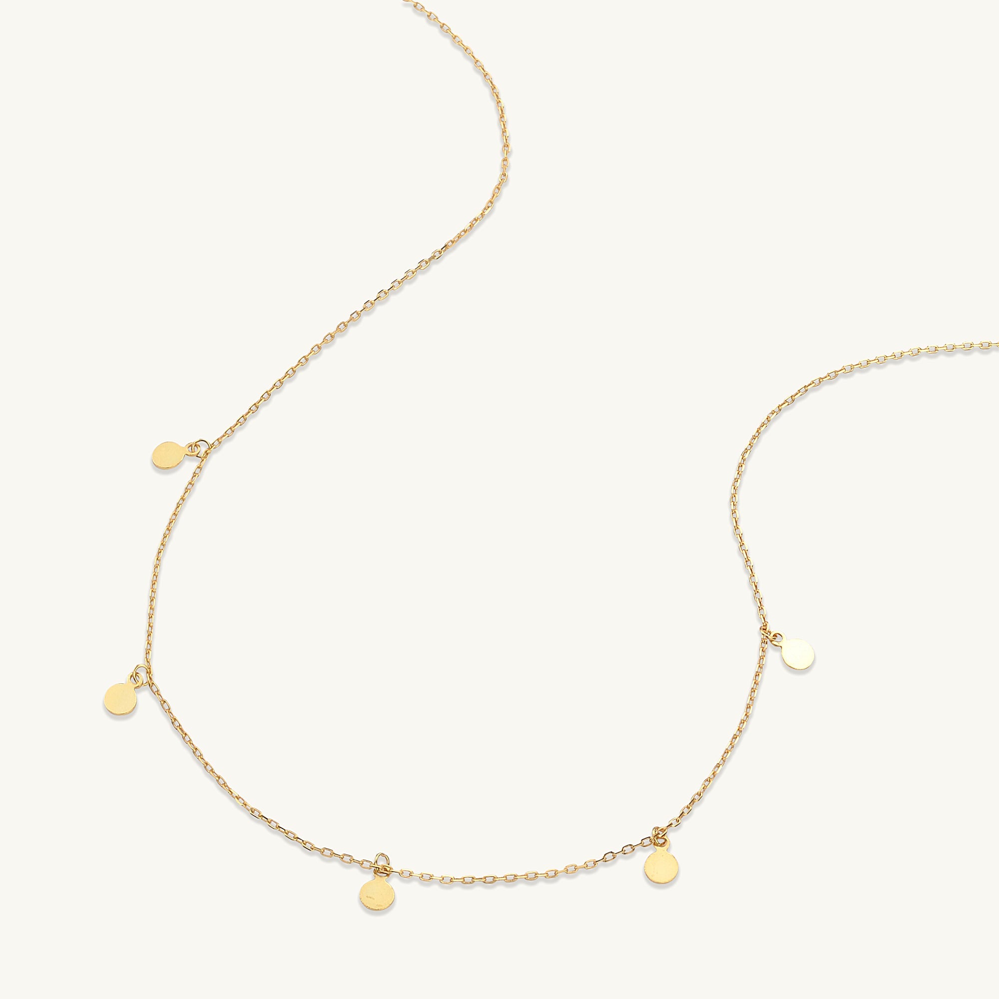 Aria Disc Dangling Necklace - Camile & Stone