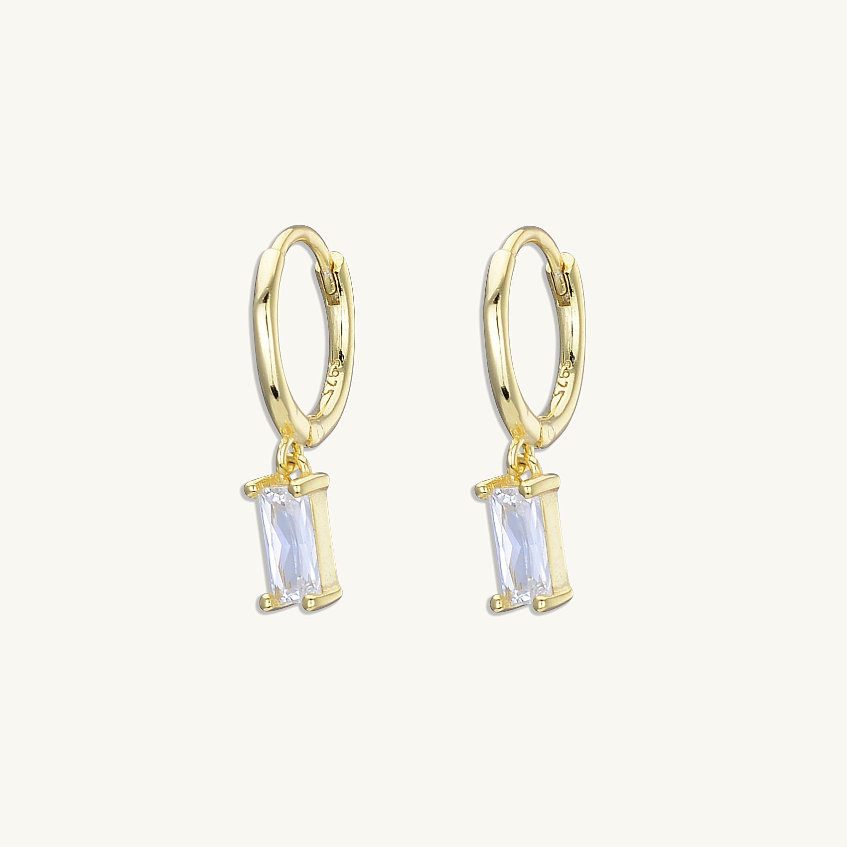 Baguette Hoop Earrings - Camile & Stone