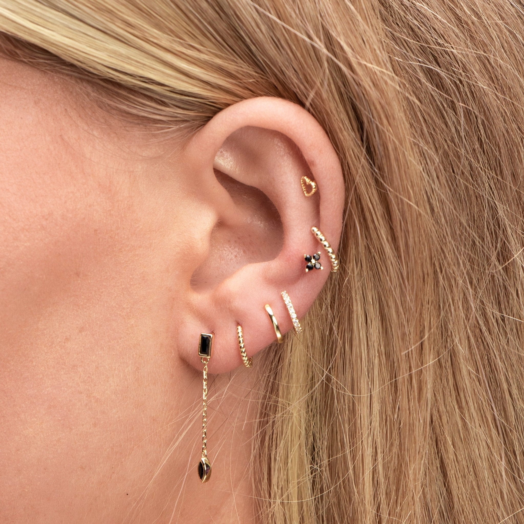 Black Clover Sapphire Earrings - Camile & Stone