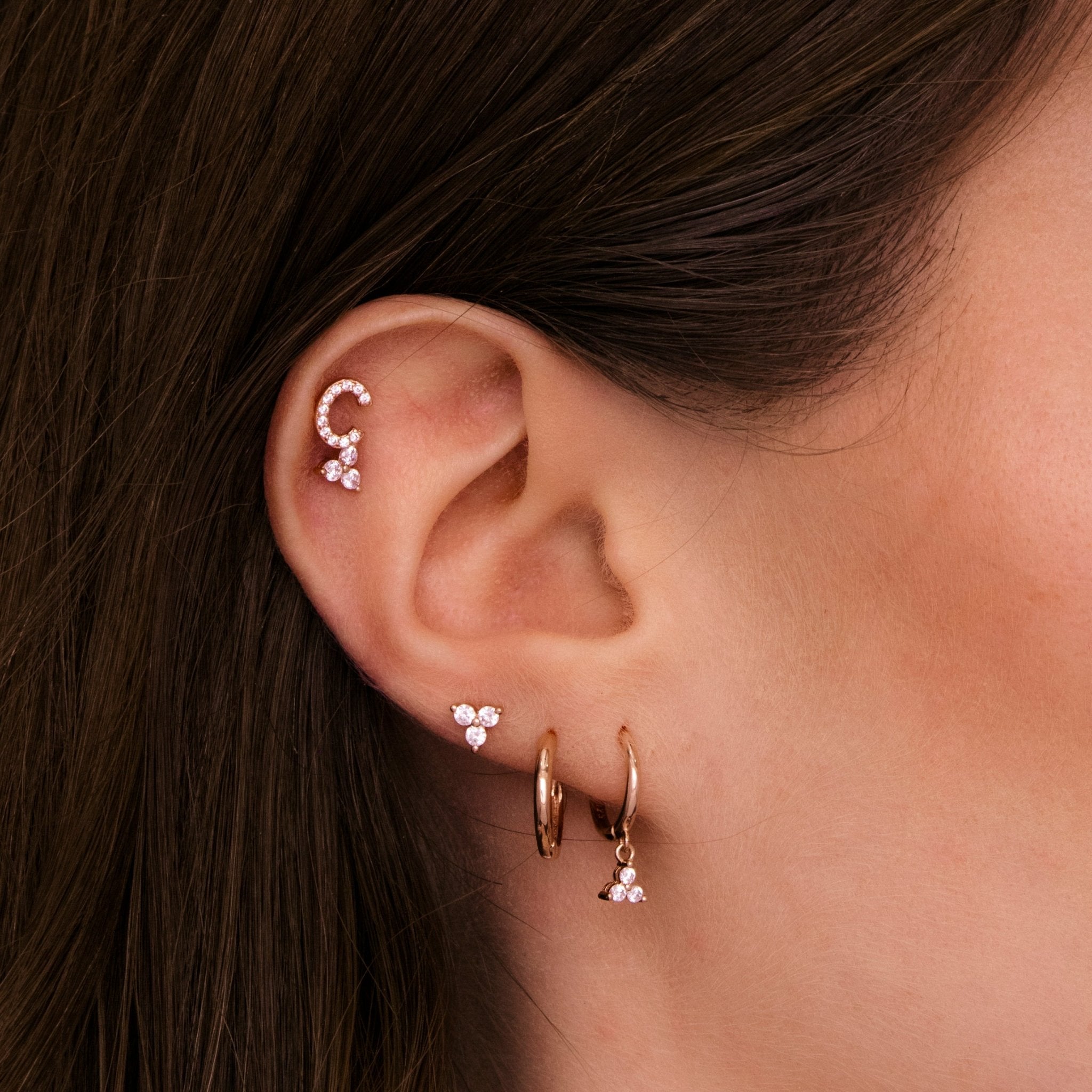 Black Lotus Sapphire Stud Earrings - Camile & Stone