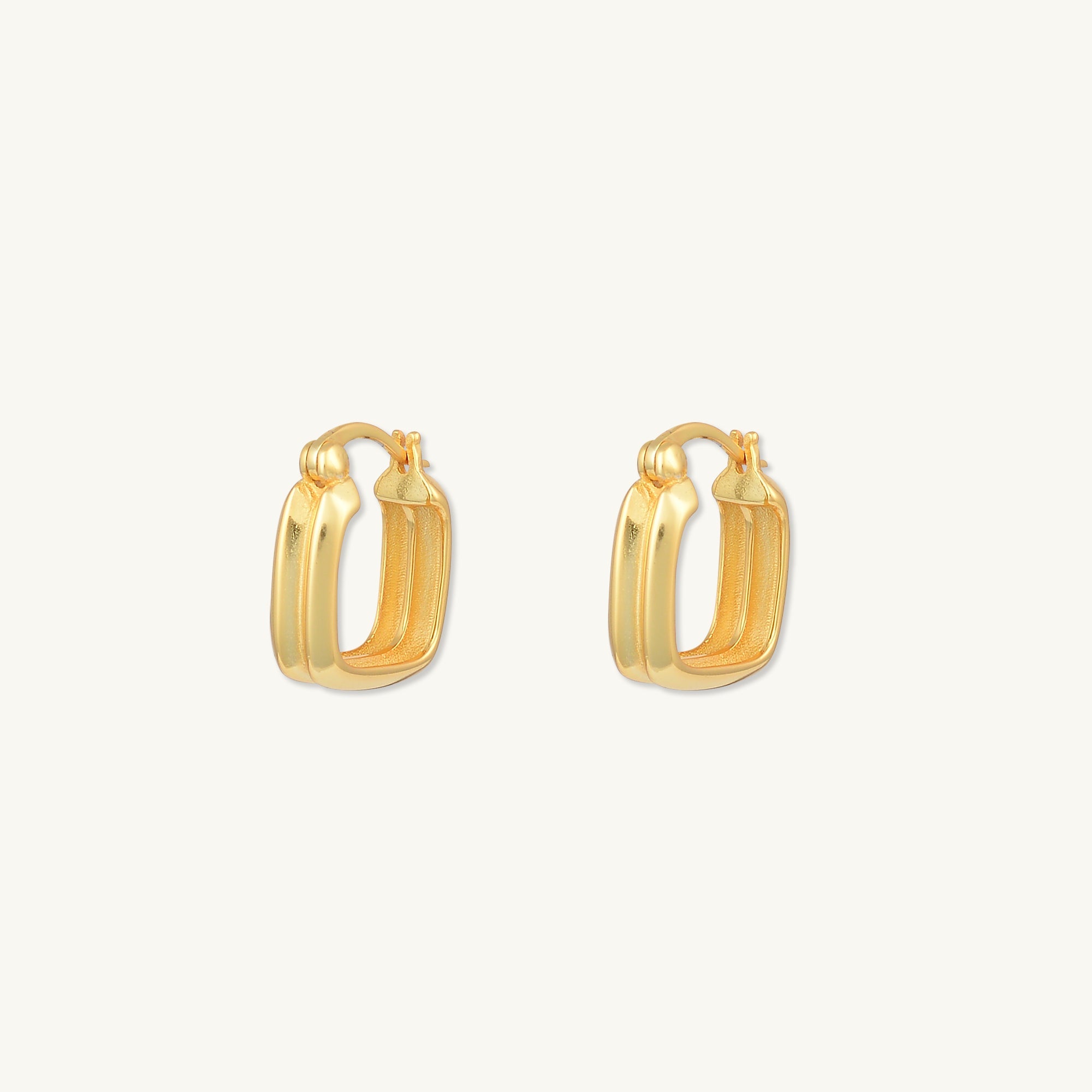 Boxy Twist Hoop Earrings - Camile & Stone