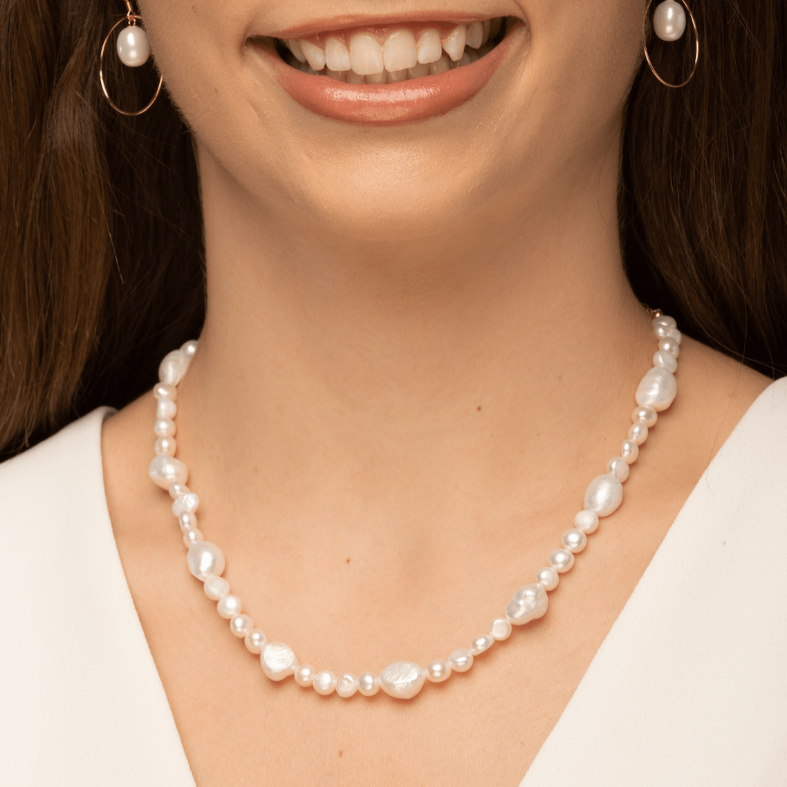 Classic Baroque Pearl Necklace - Camile & Stone