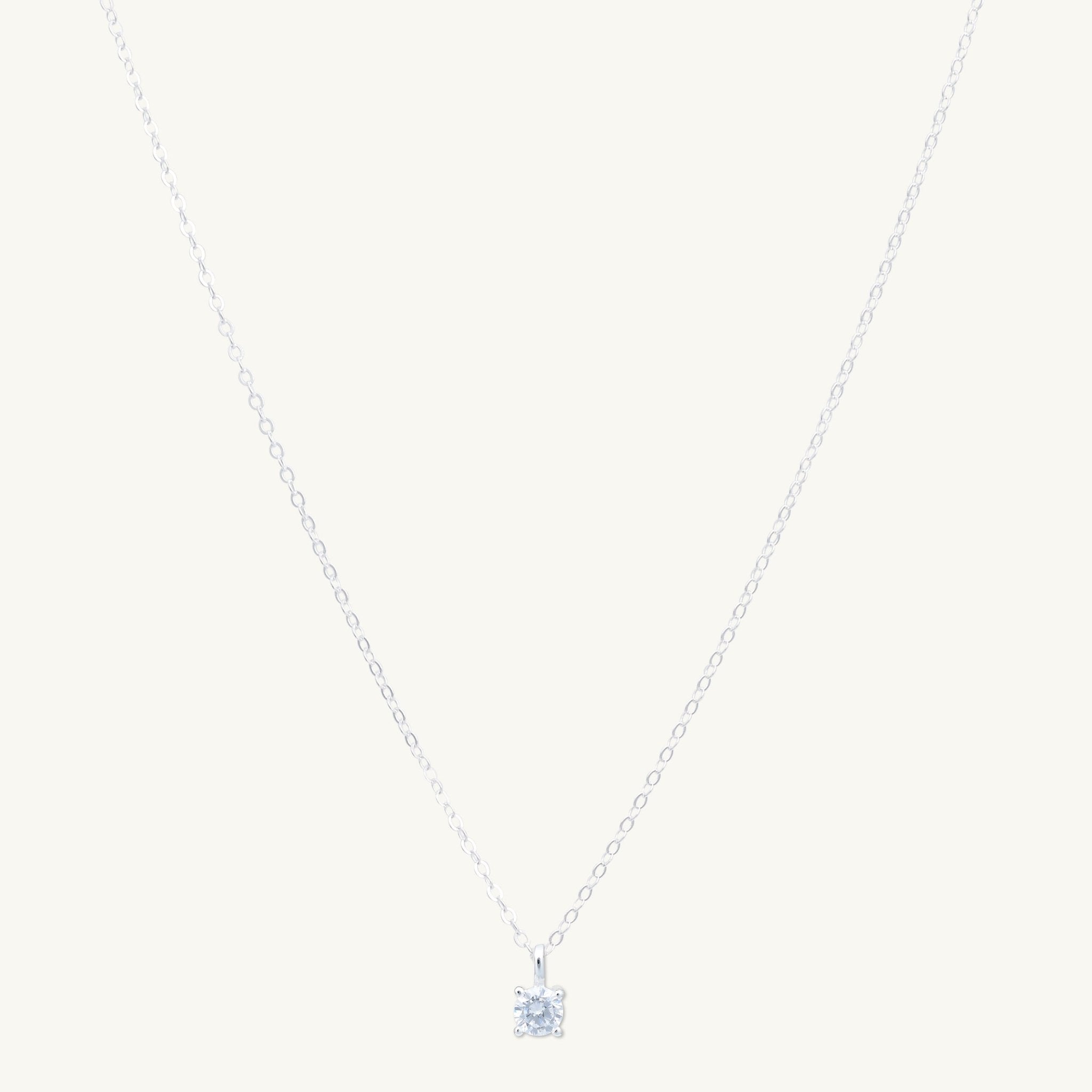 Classic Birthstone Necklace April - Camile & Stone