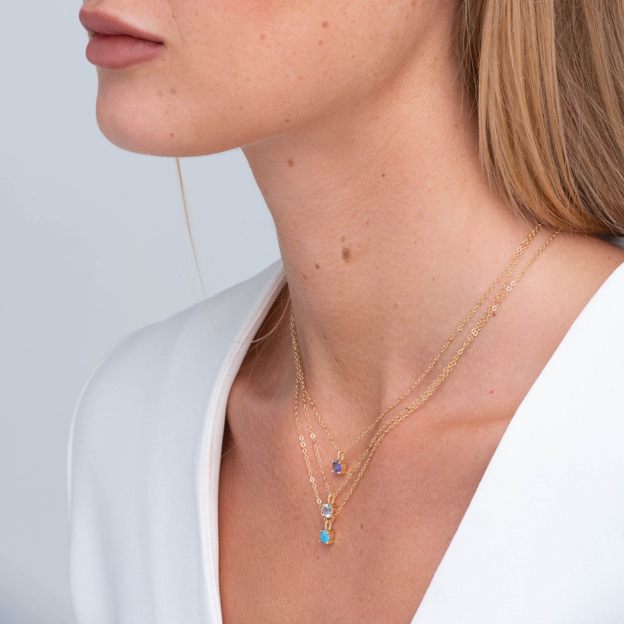 Classic Birthstone Necklace February - Camile & Stone