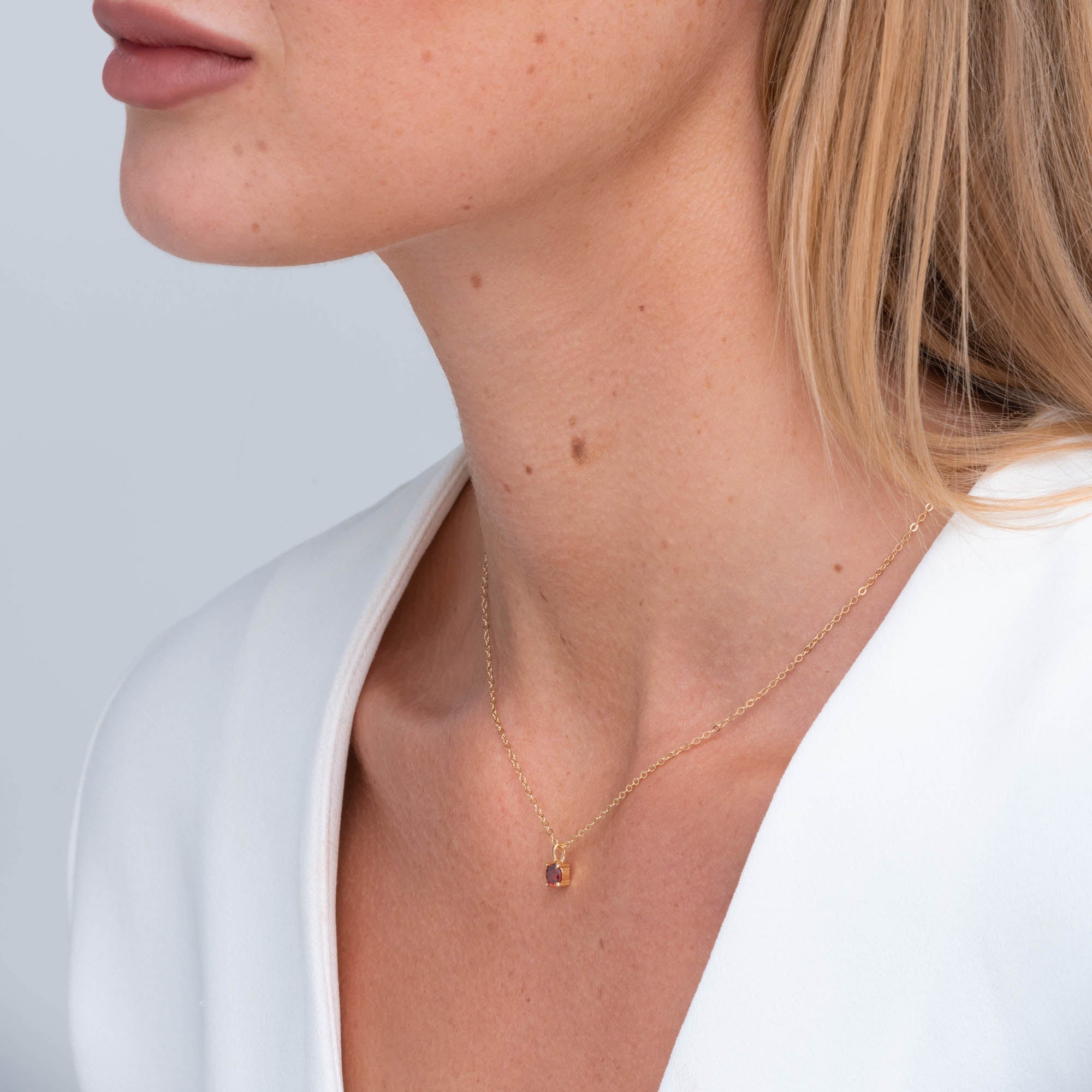 Classic Birthstone Necklace January - Camile & Stone