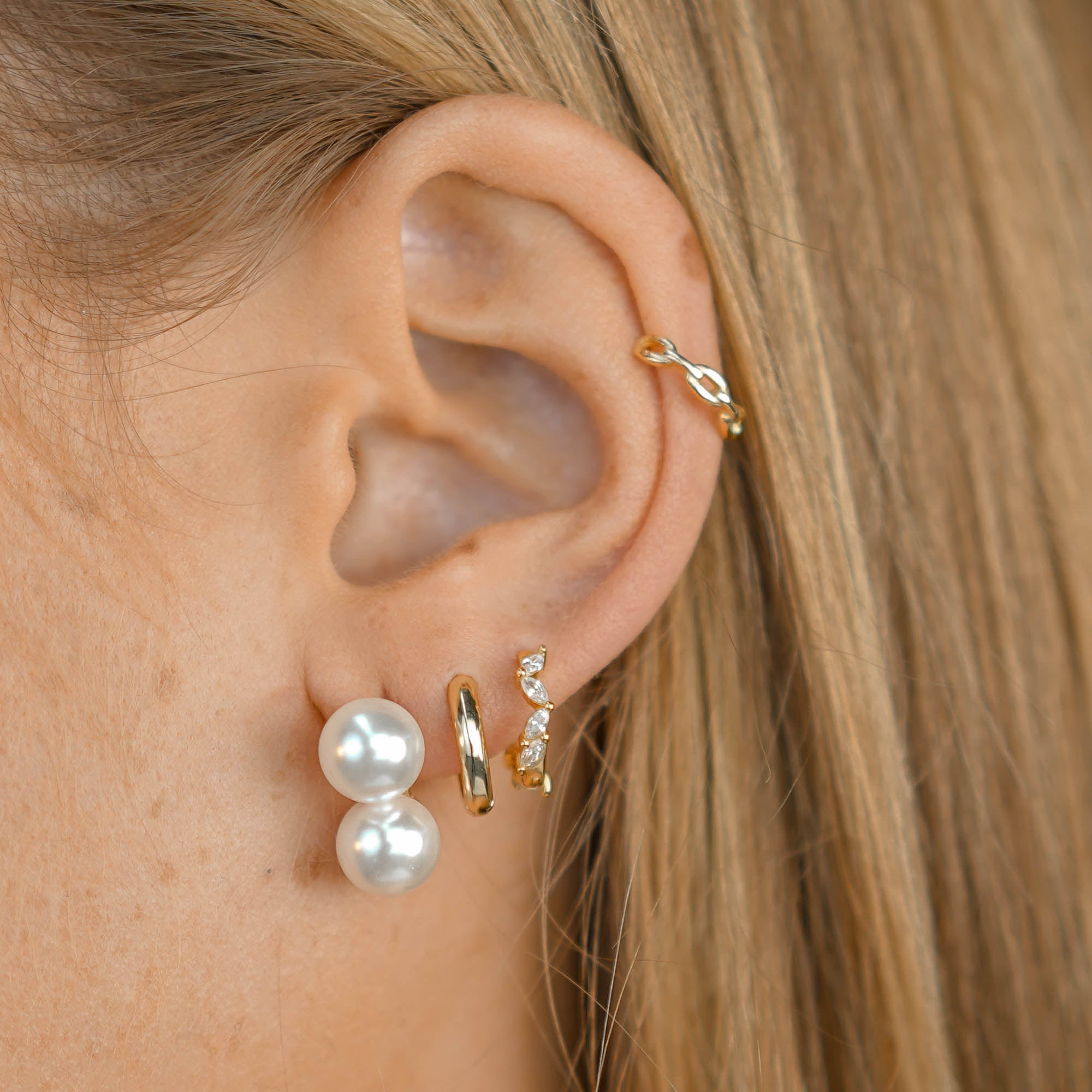 Classic Double Pearl Earrings - Camile & Stone