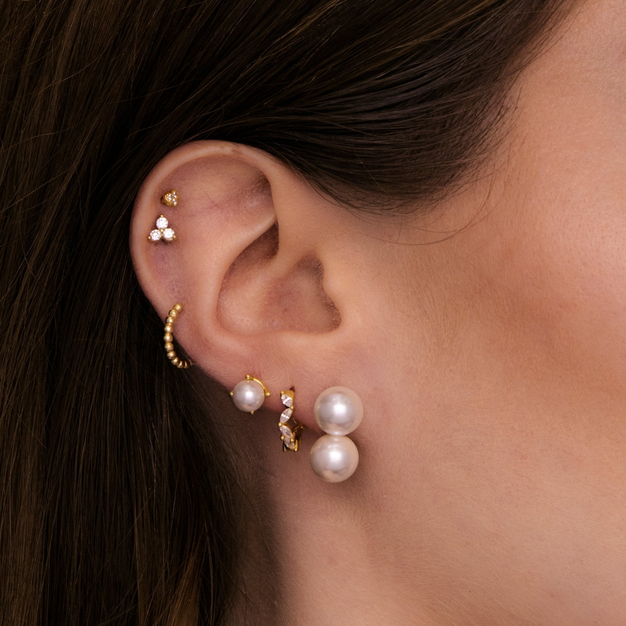 Classic Double Pearl Earrings - Camile & Stone