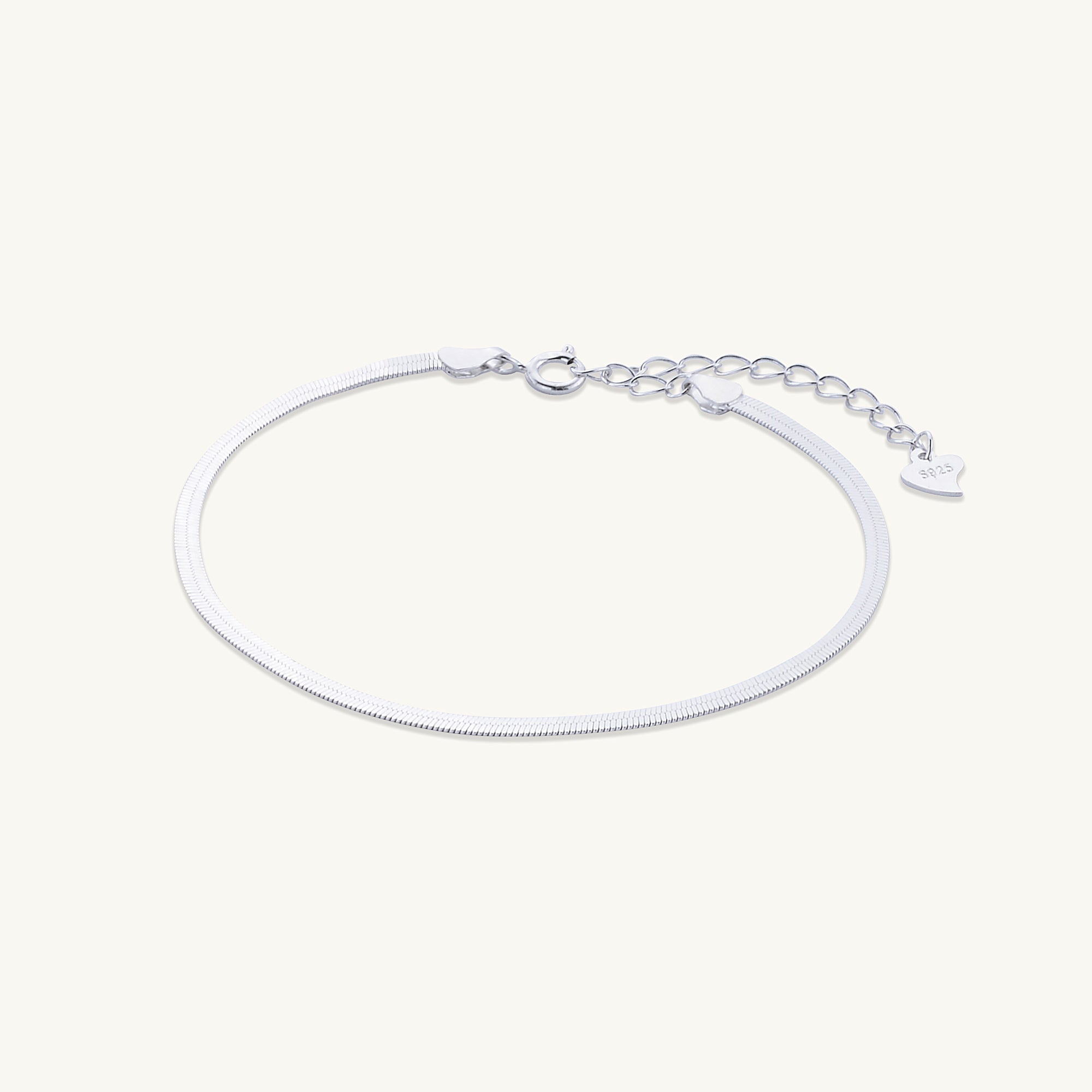 Classic Herringbone Snake Chain Bracelet - Camile & Stone