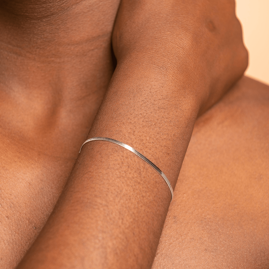 Classic Herringbone Snake Chain Bracelet - Camile & Stone