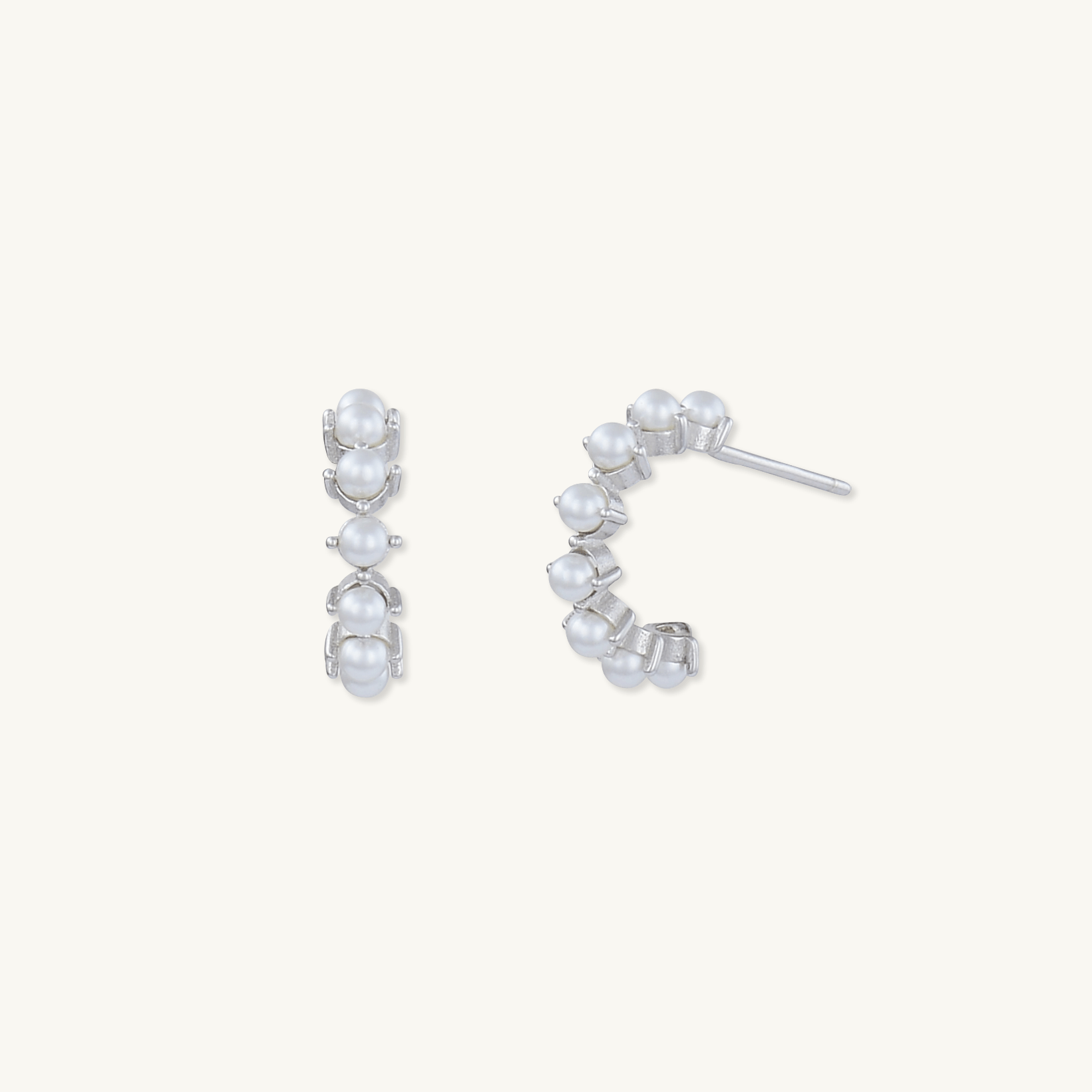 Classic Pearl Huggie Earrings - Camile & Stone