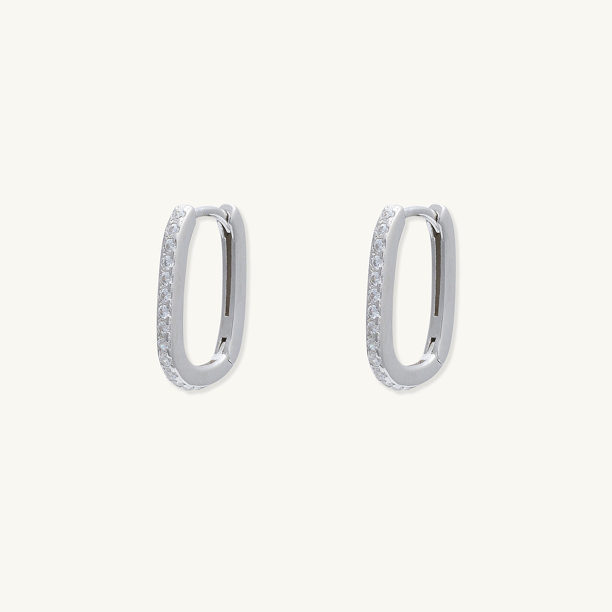 Classic Sapphire Oval Huggie Earrings - Camile & Stone