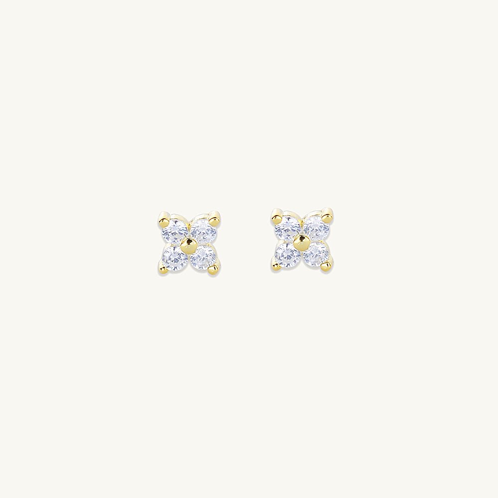 Clover Sapphire Stud Earrings - Camile & Stone