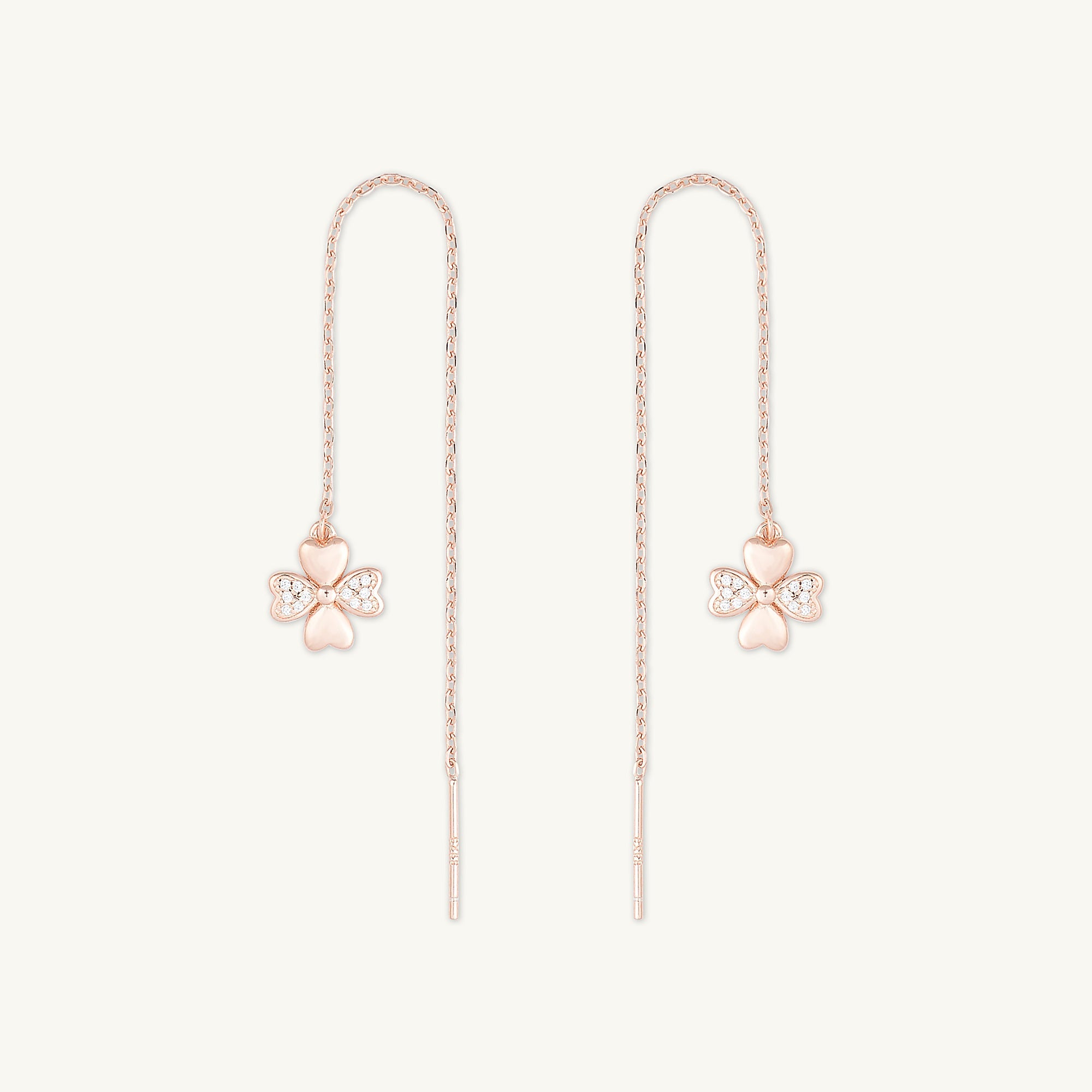 Clover Sapphire Threader Earrings - Camile & Stone