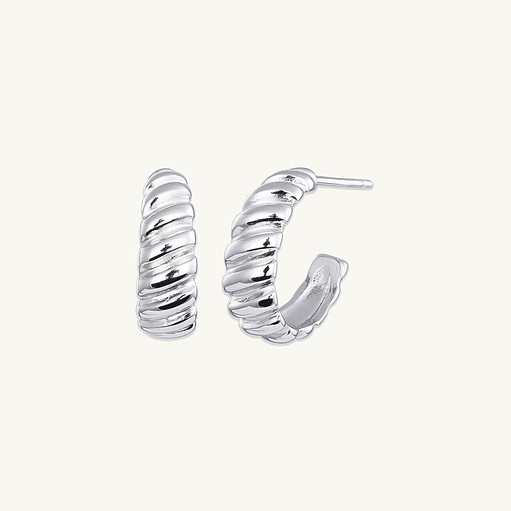 Croissant Huggie Stud Earrings - Camile & Stone