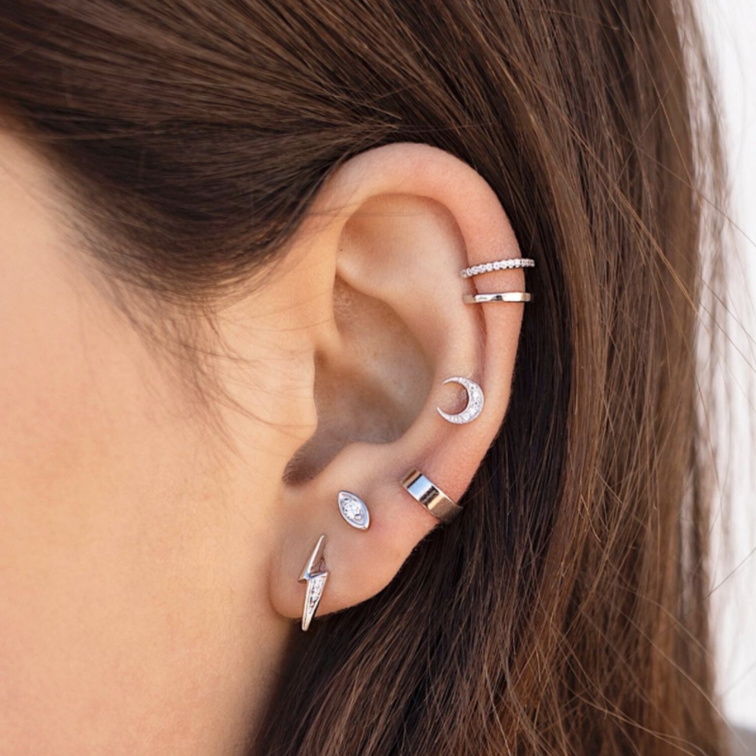 Double Sapphire Cuff Earrings - Camile & Stone