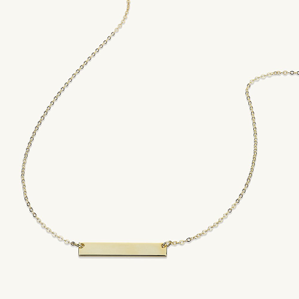 Engraved Date Bar Necklace - Camile & Stone