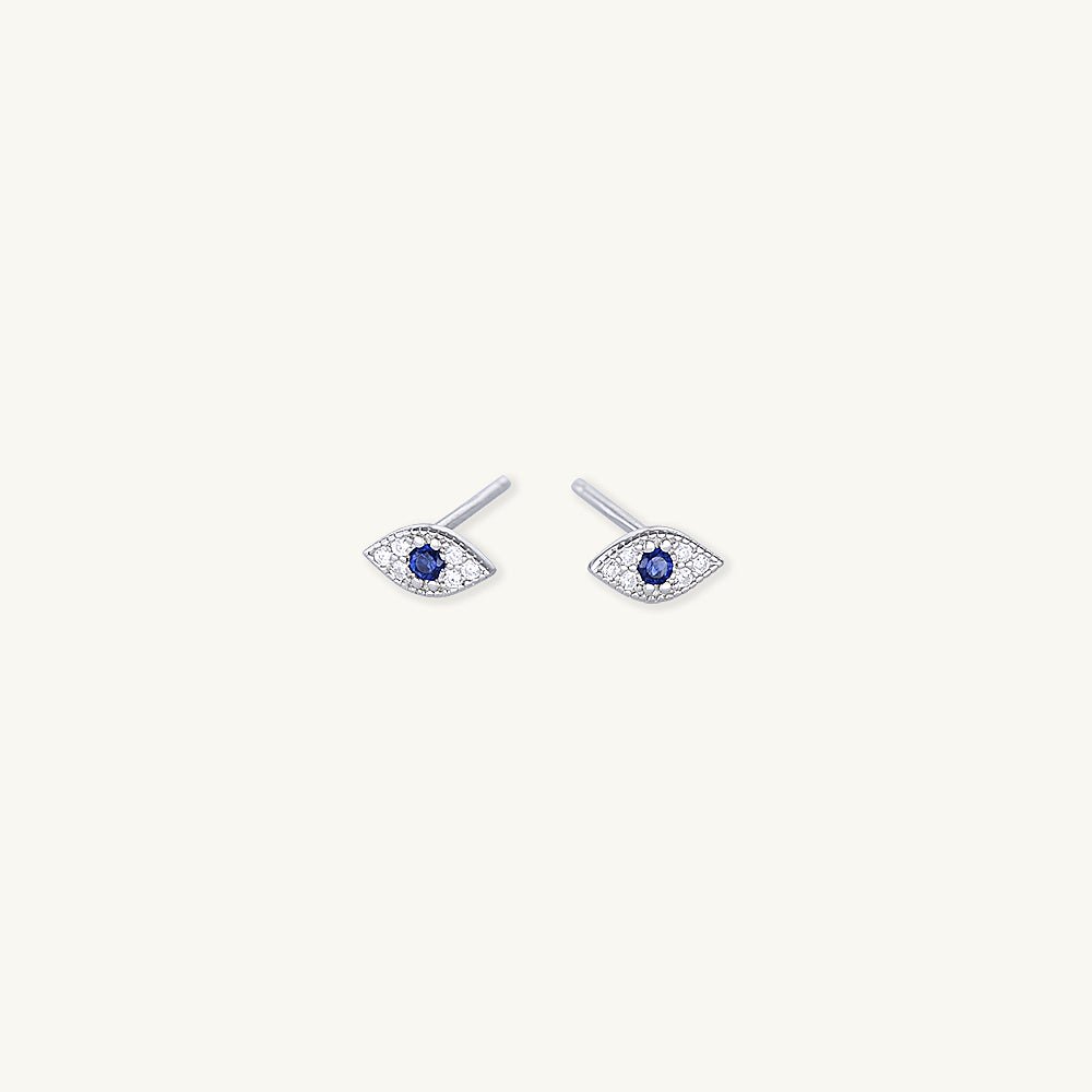 Evil Eye Pave Stud Earrings - Camile & Stone