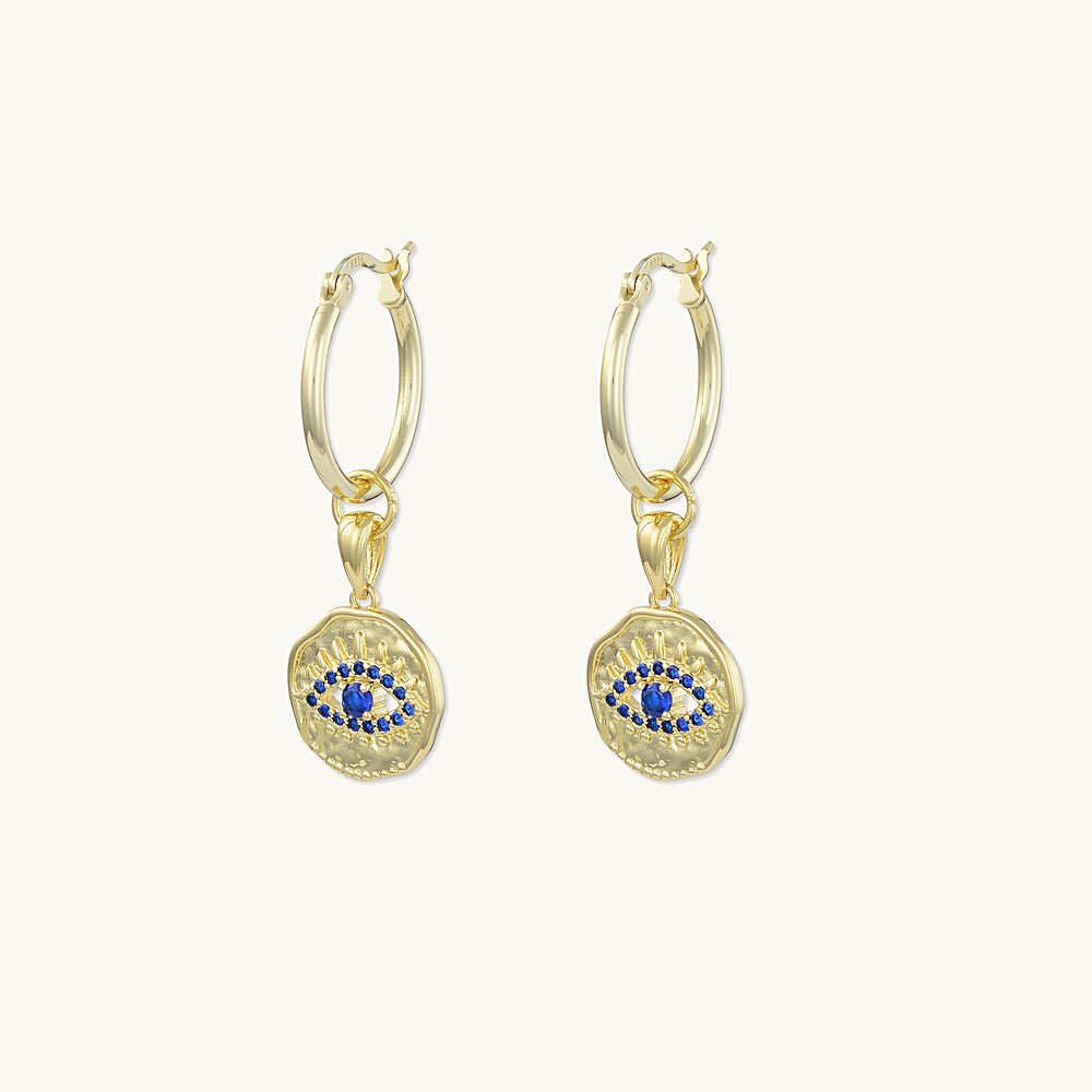 Evil Eye Statement Hoop Earrings - Camile & Stone