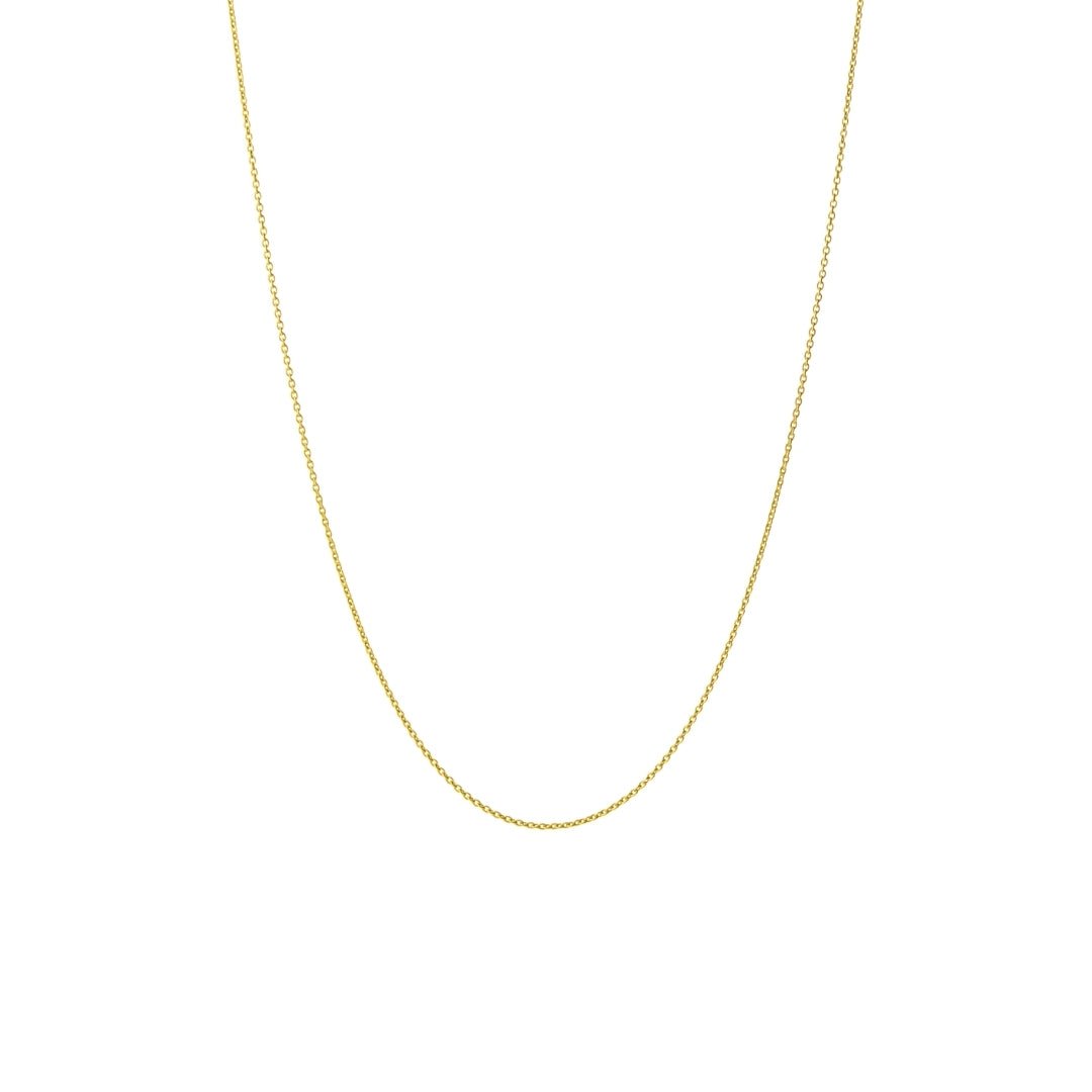 Fine Chain 18K Solid Yellow Gold Necklace - Camile & Stone