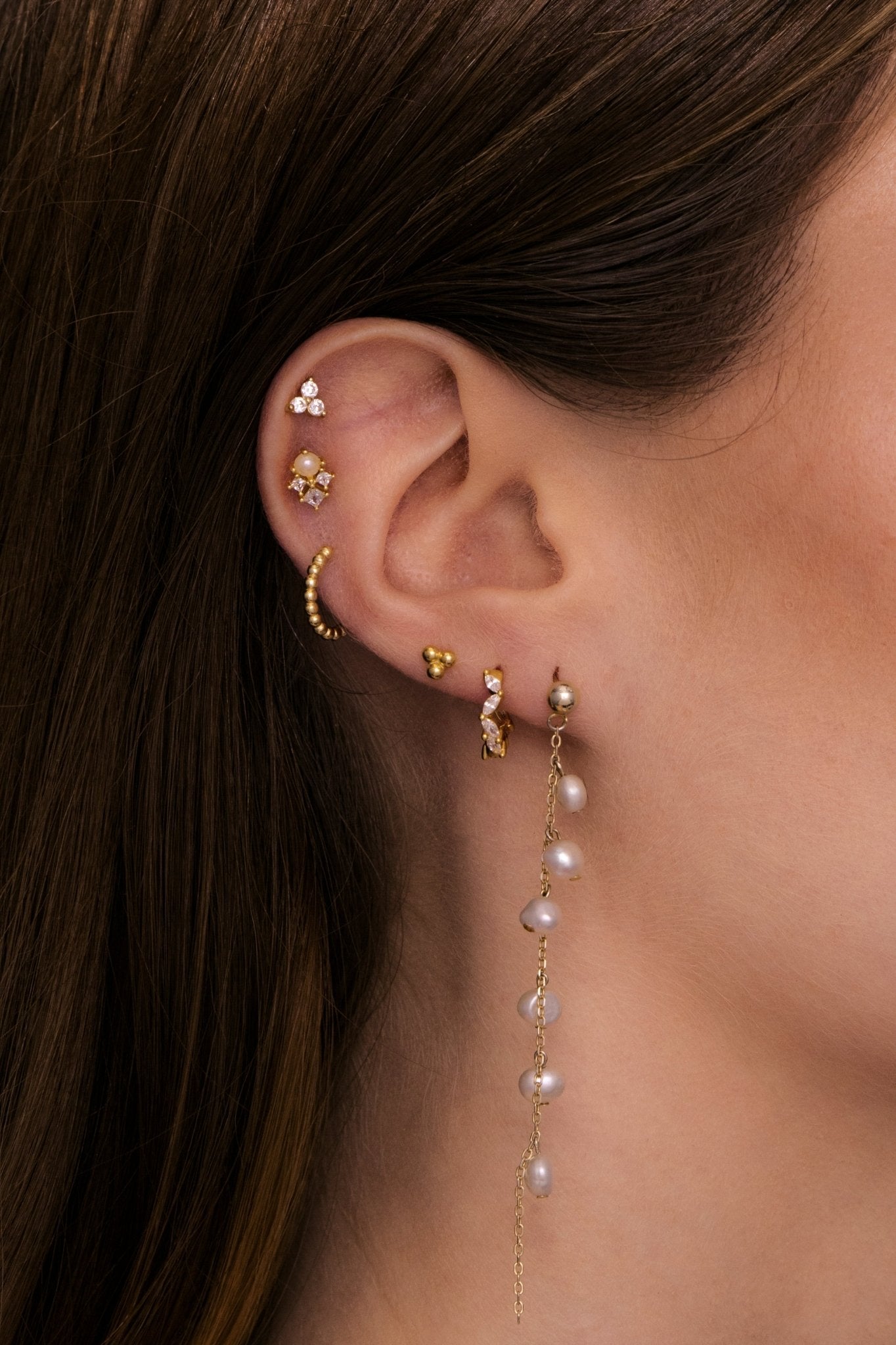 Freshwater Pearl Linear Earrings - Camile & Stone