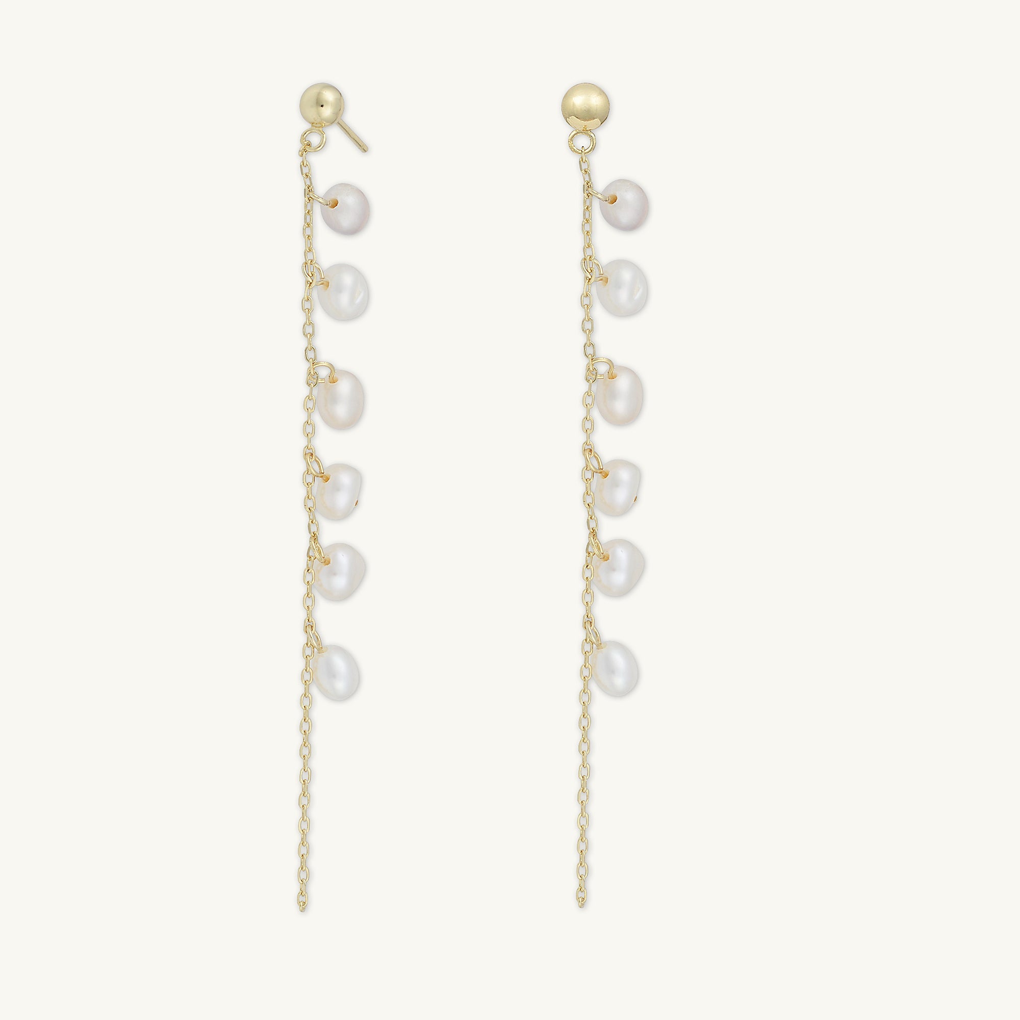 Freshwater Pearl Linear Earrings - Camile & Stone