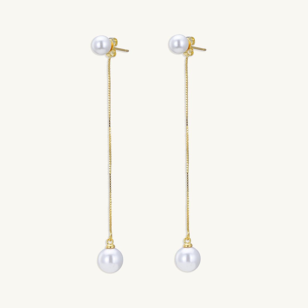 Freshwater Pearl Twin Drop Earrings - Camile & Stone
